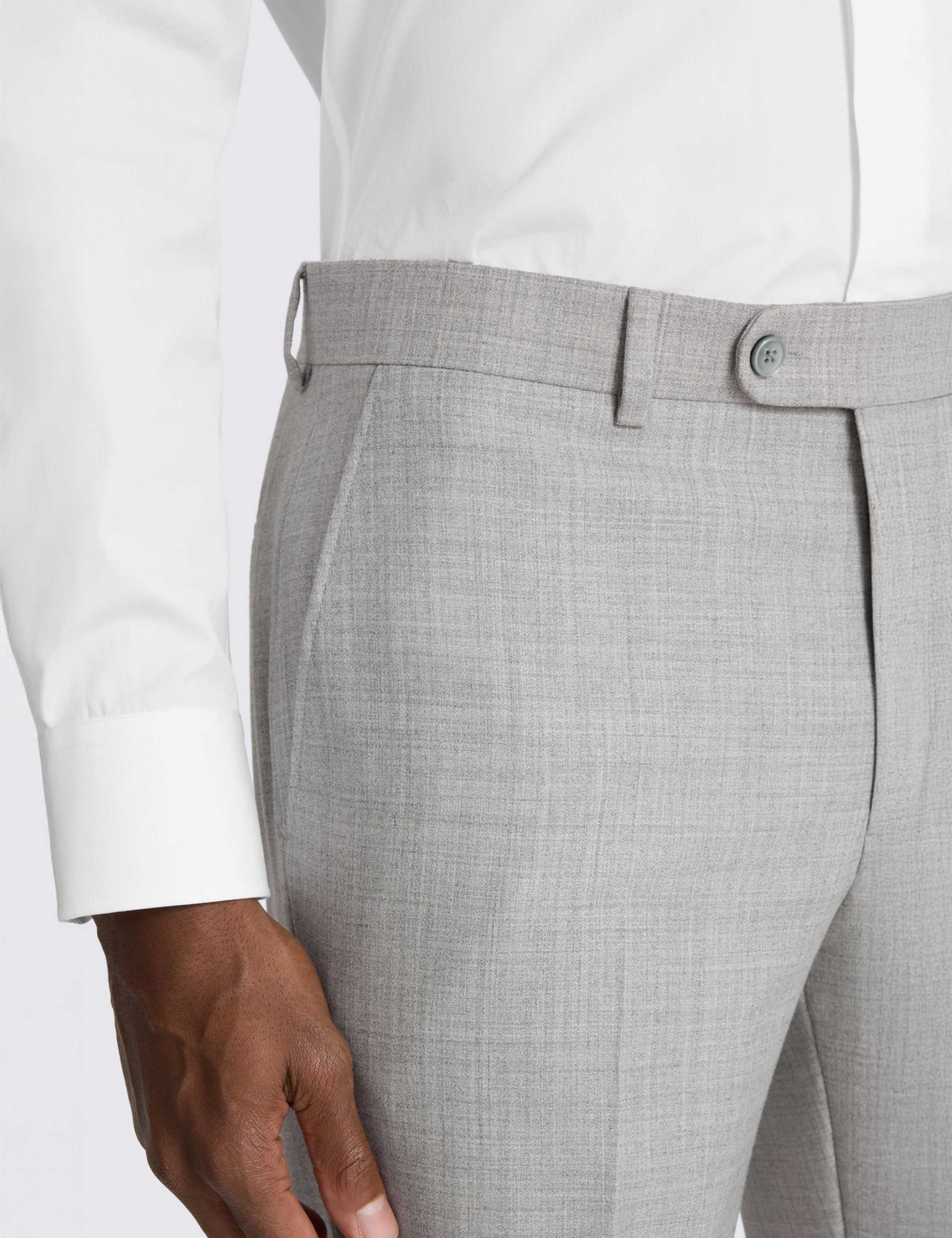3 Piece Slim Fit Wool Blend Marl Suit 7 of 7