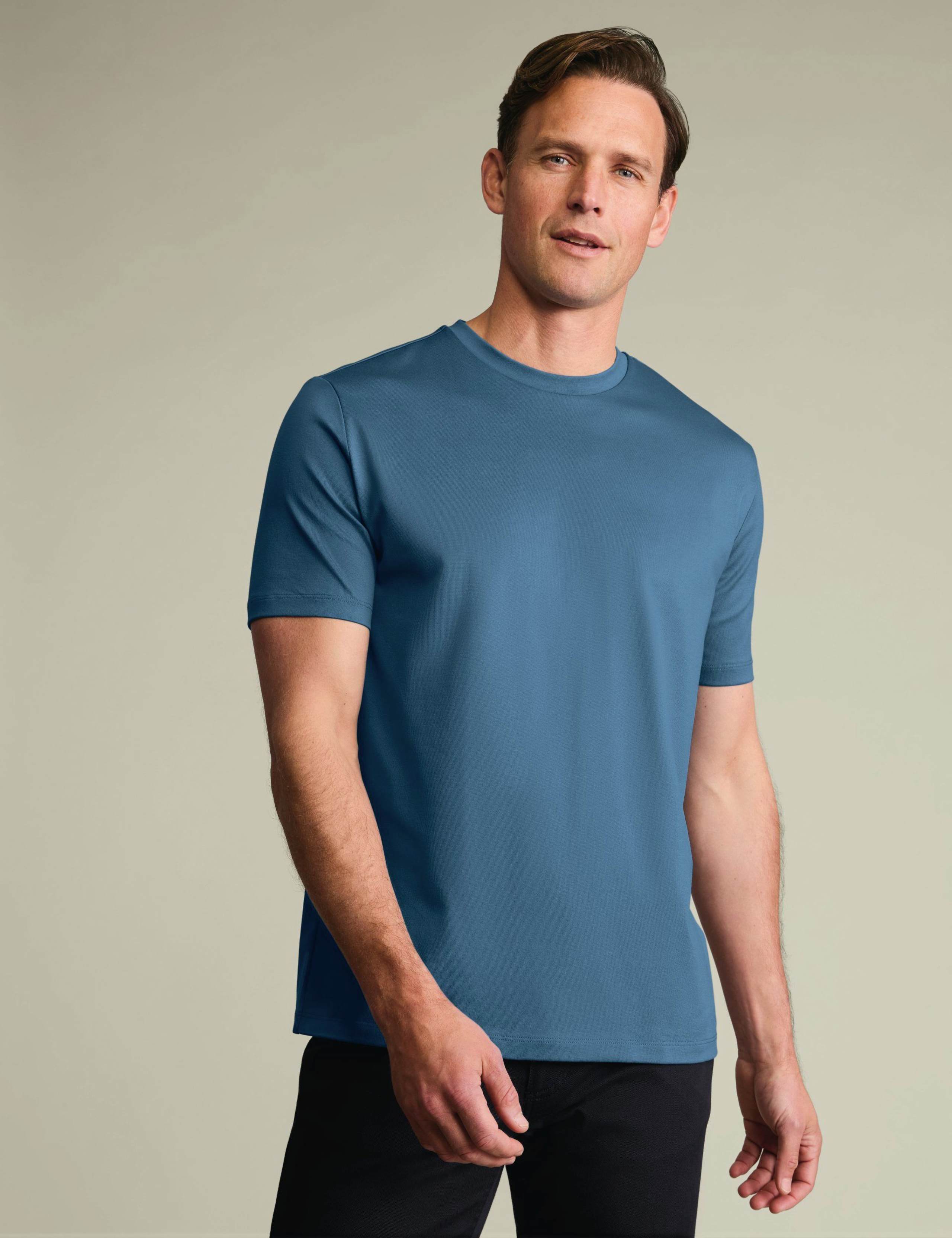 Pure Cotton Jersey Crew Neck T-Shirt
