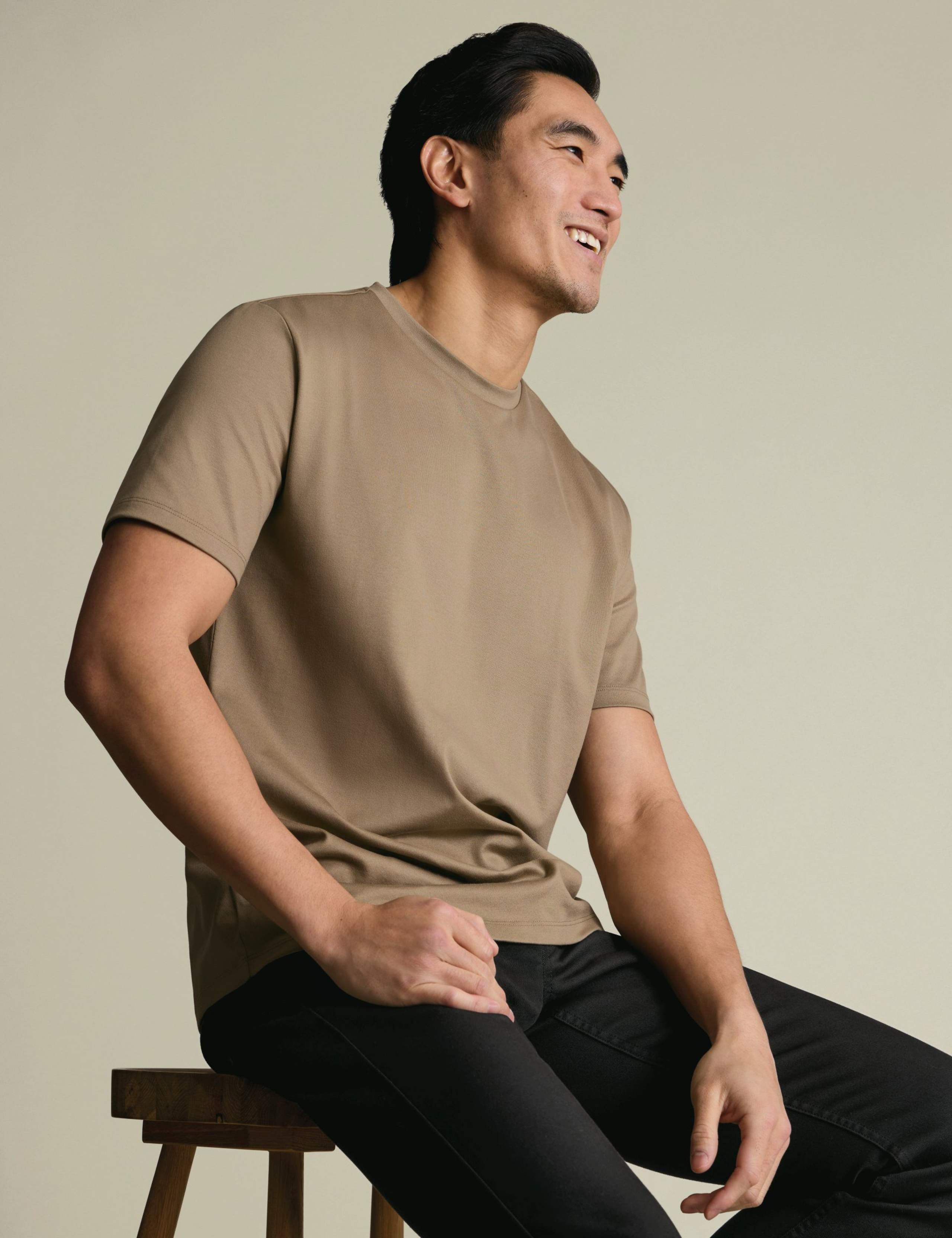 Pure Cotton Jersey Crew Neck T-Shirt