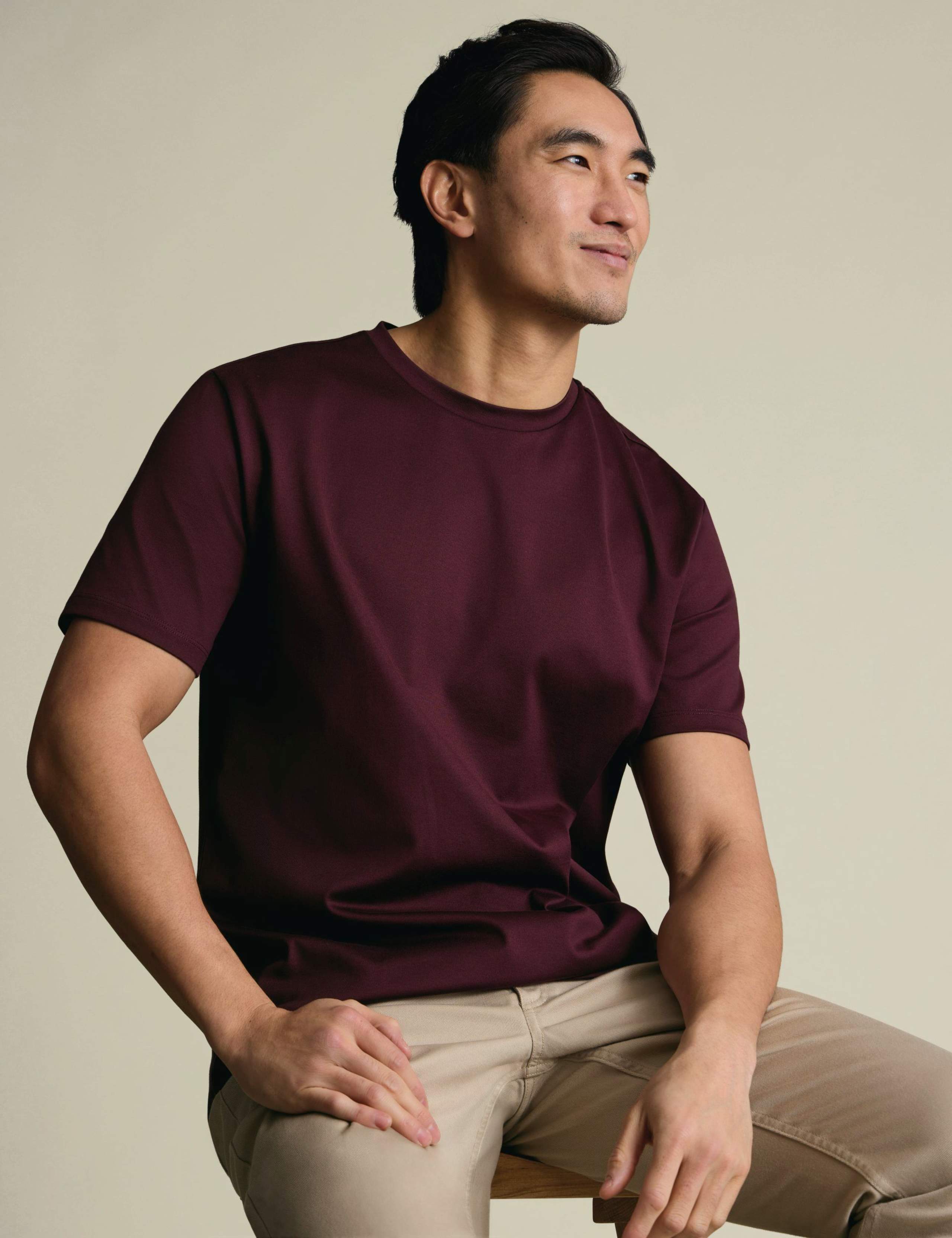 Pure Cotton Jersey Crew Neck T-Shirt