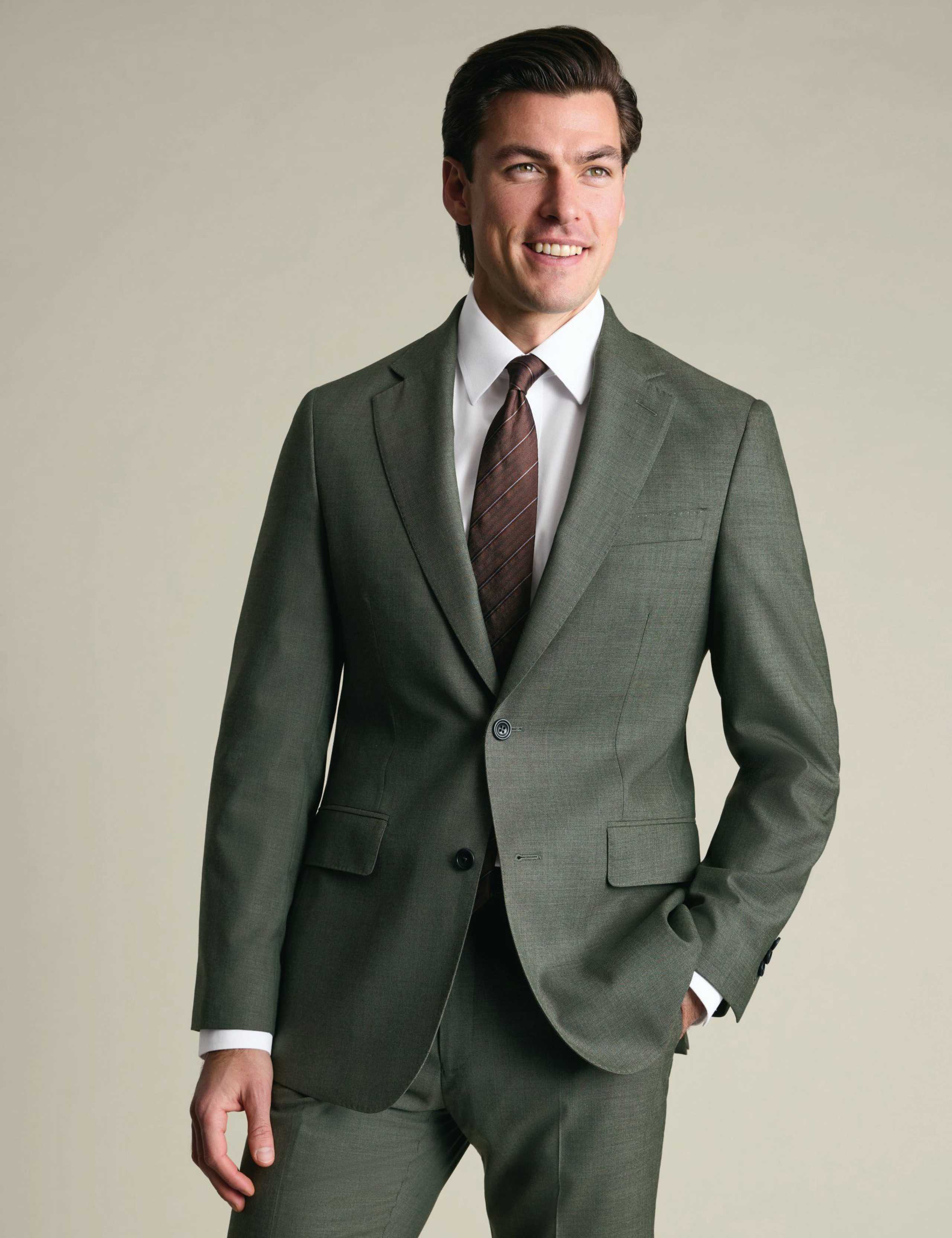 Slim Fit Pure Wool Suit Jacket