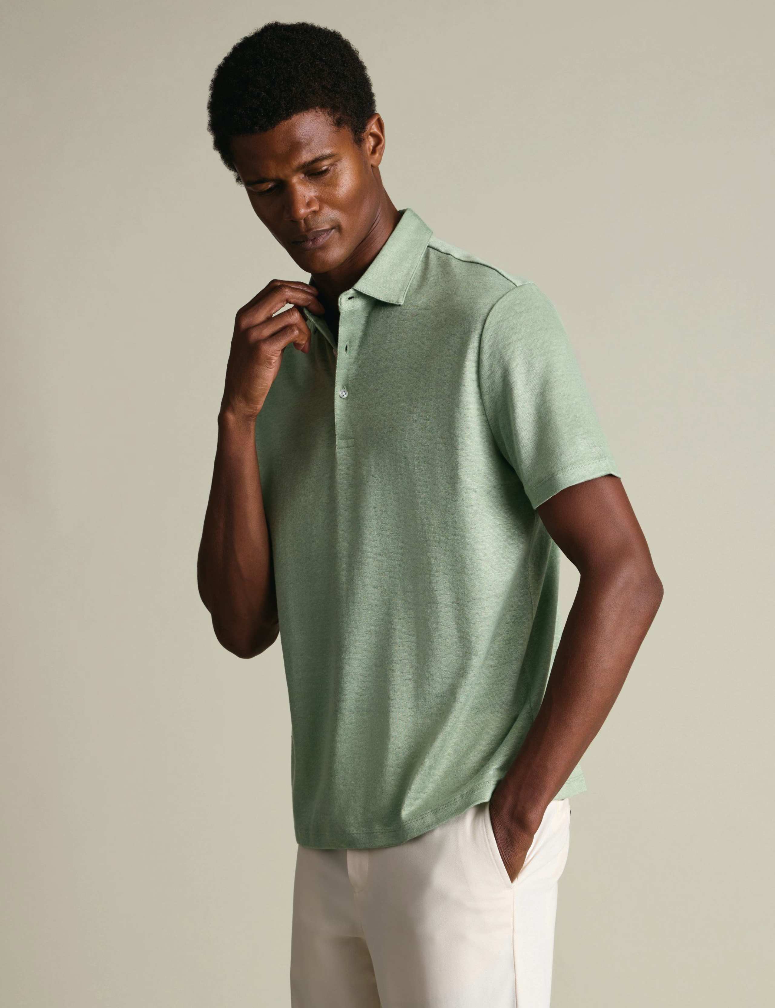 Pure Linen Polo Shirt