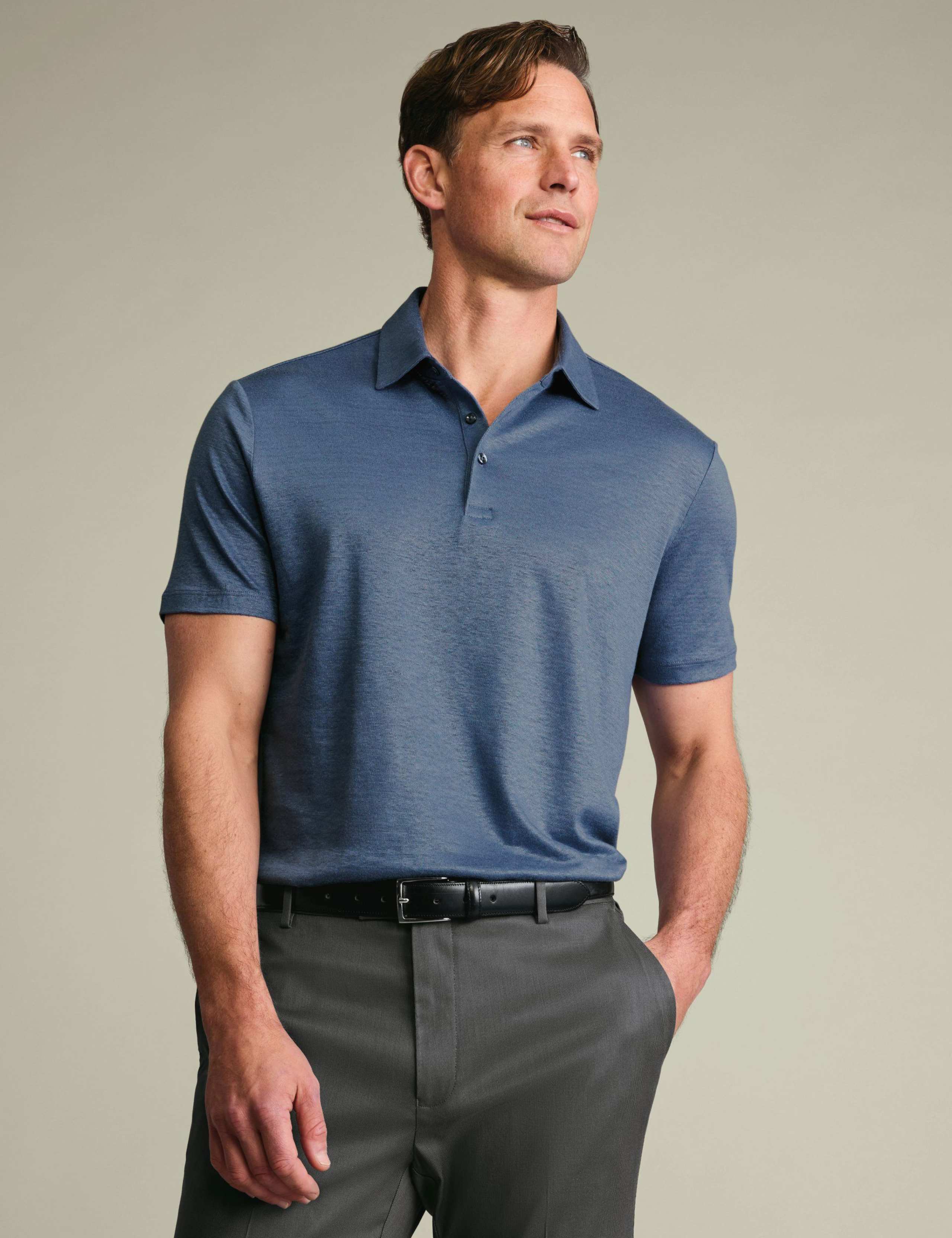 Pure Linen Polo Shirt