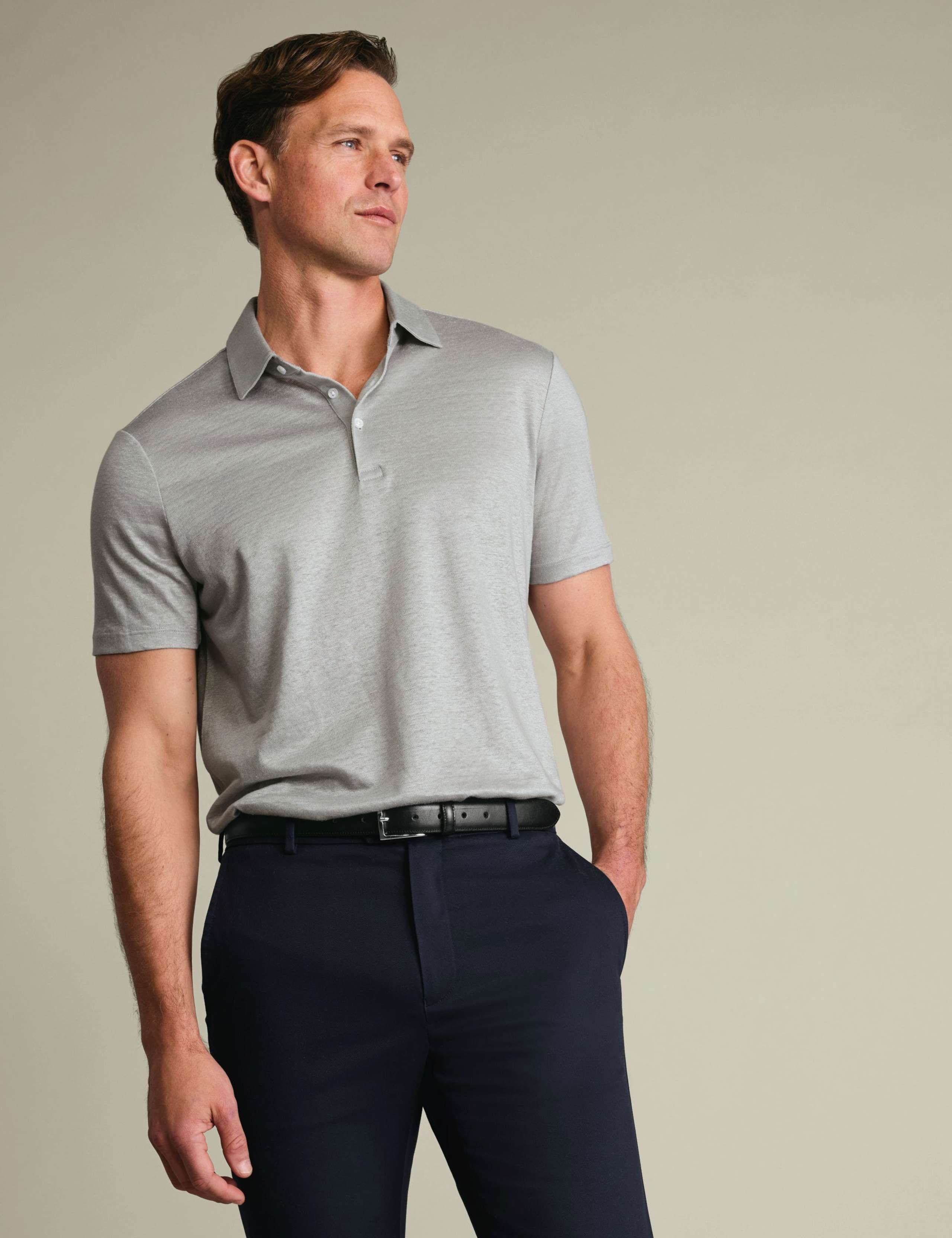 Pure Linen Polo Shirt