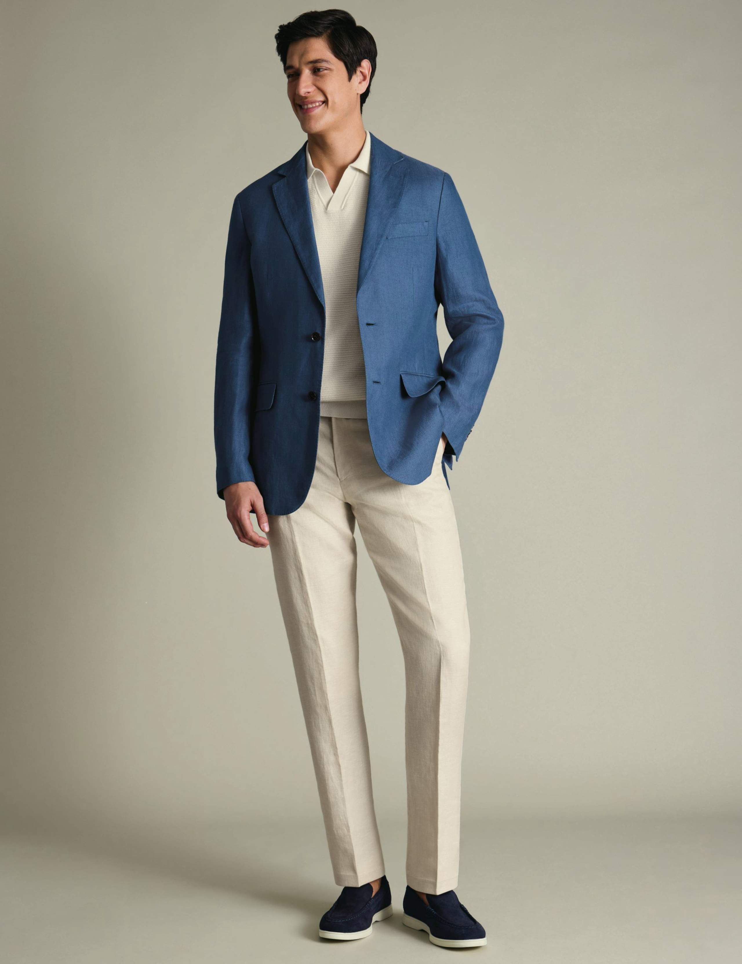 Slim Fit Pure Linen Twill Suits 3 of 4