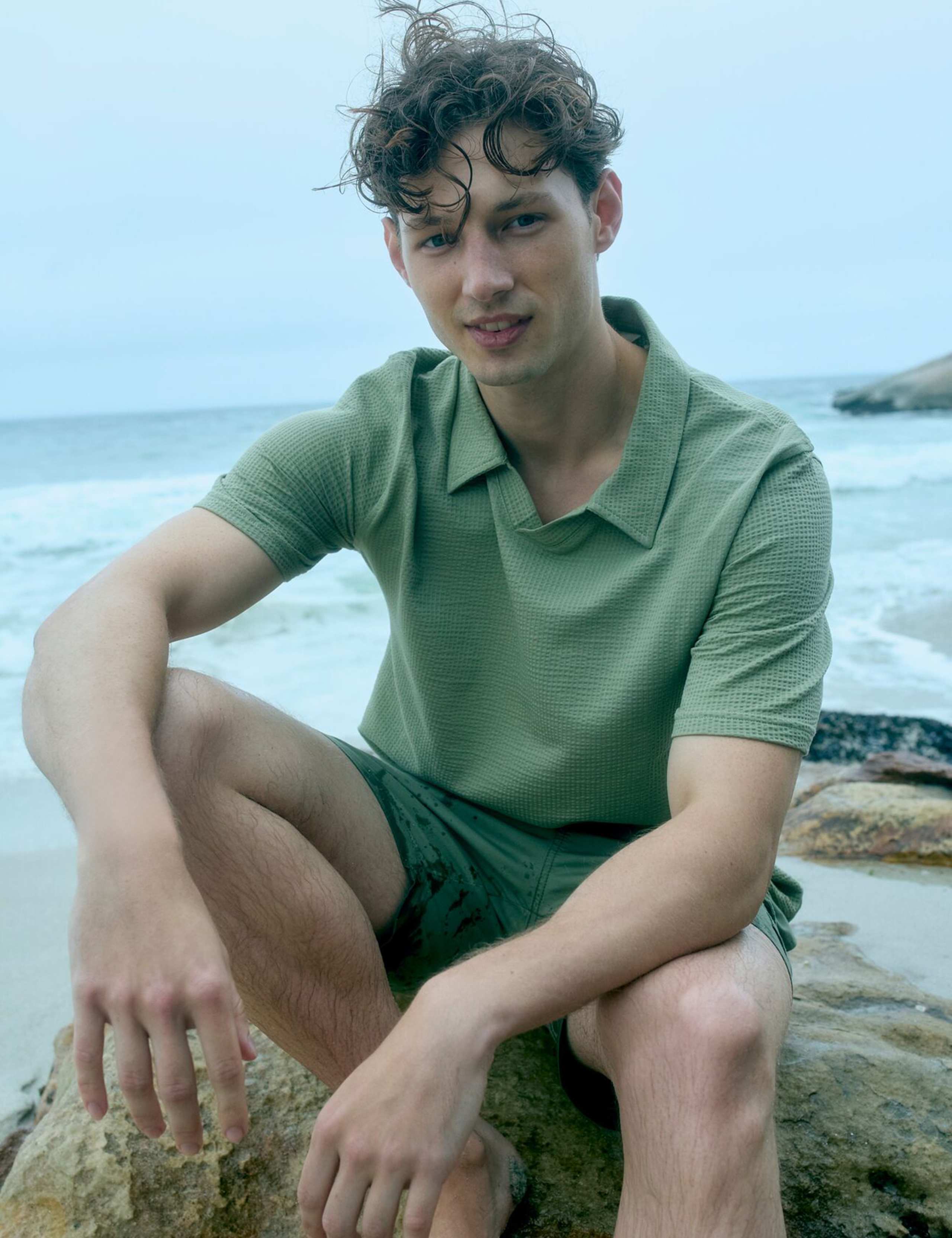 Delray Cotton Rich Waffle Polo Shirt