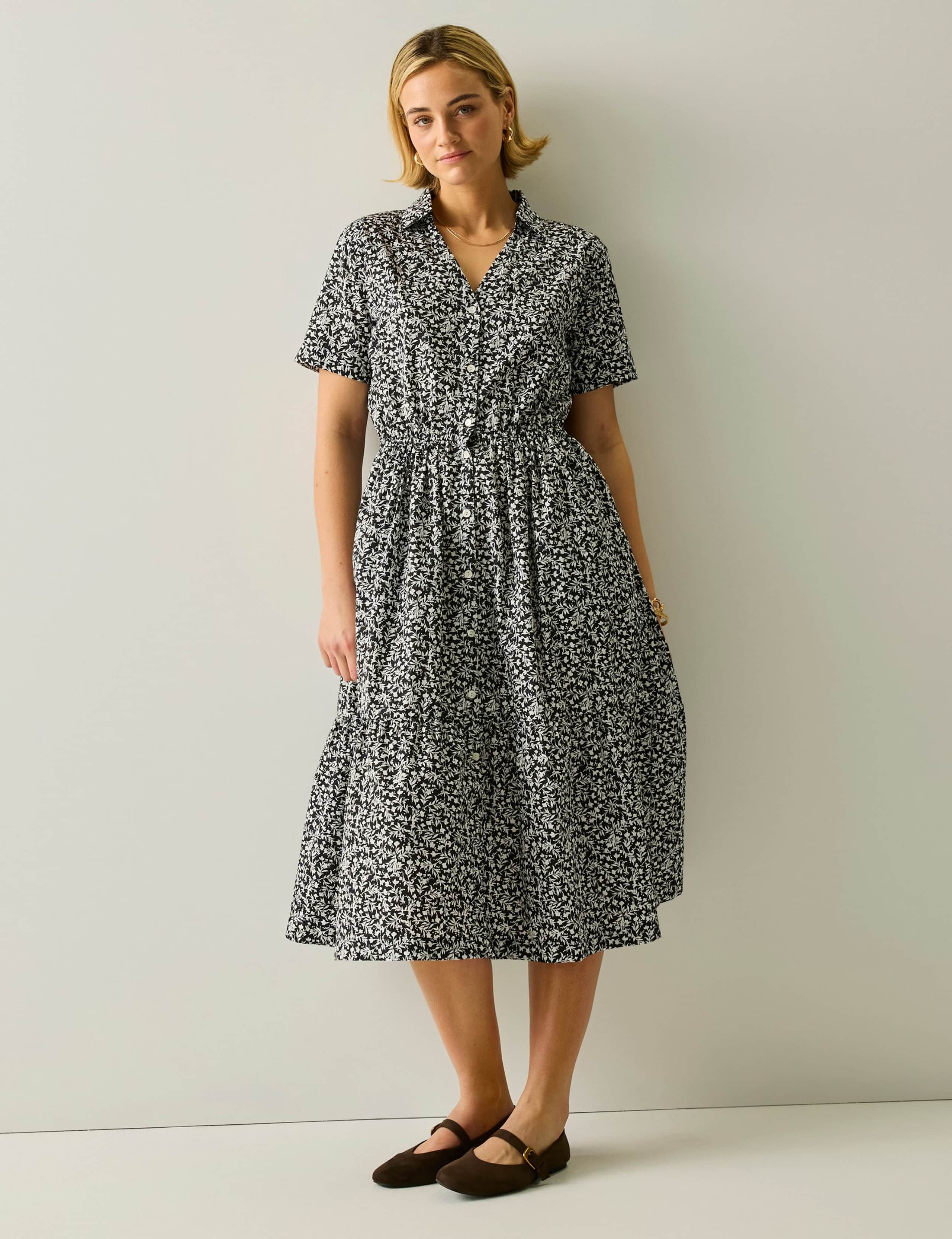 Navagio Pure Cotton Midi Shirt Dress