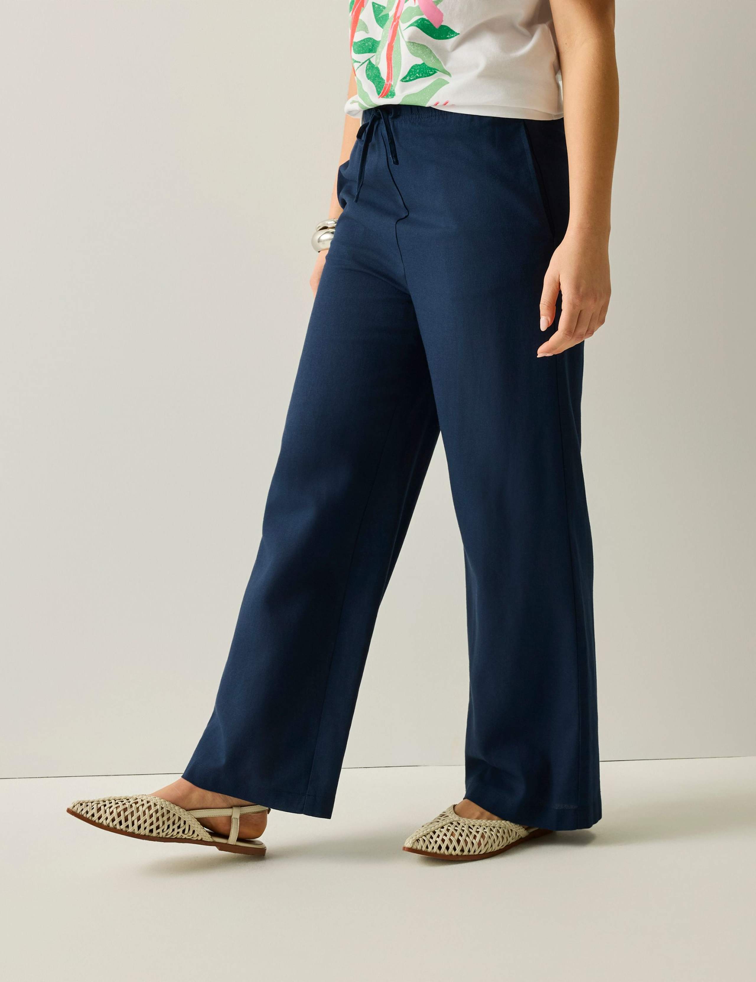 Talamanca Straight Leg Trousers with Linen