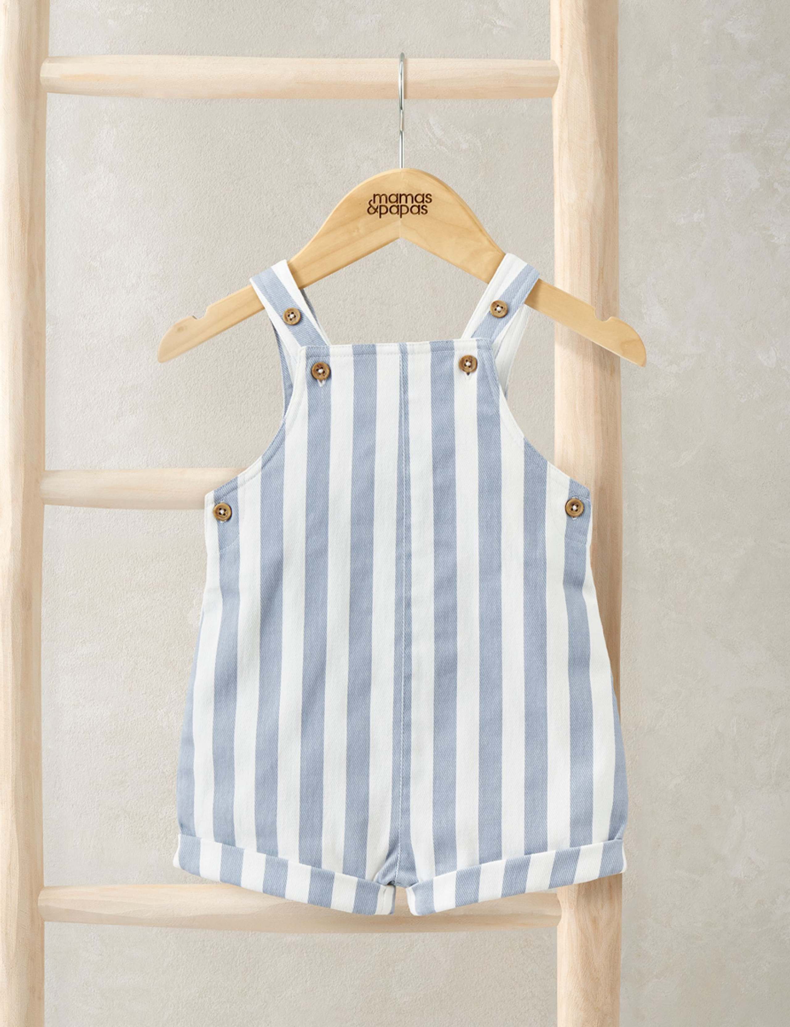 Cotton Rich Striped Dungarees (0-3 Years)