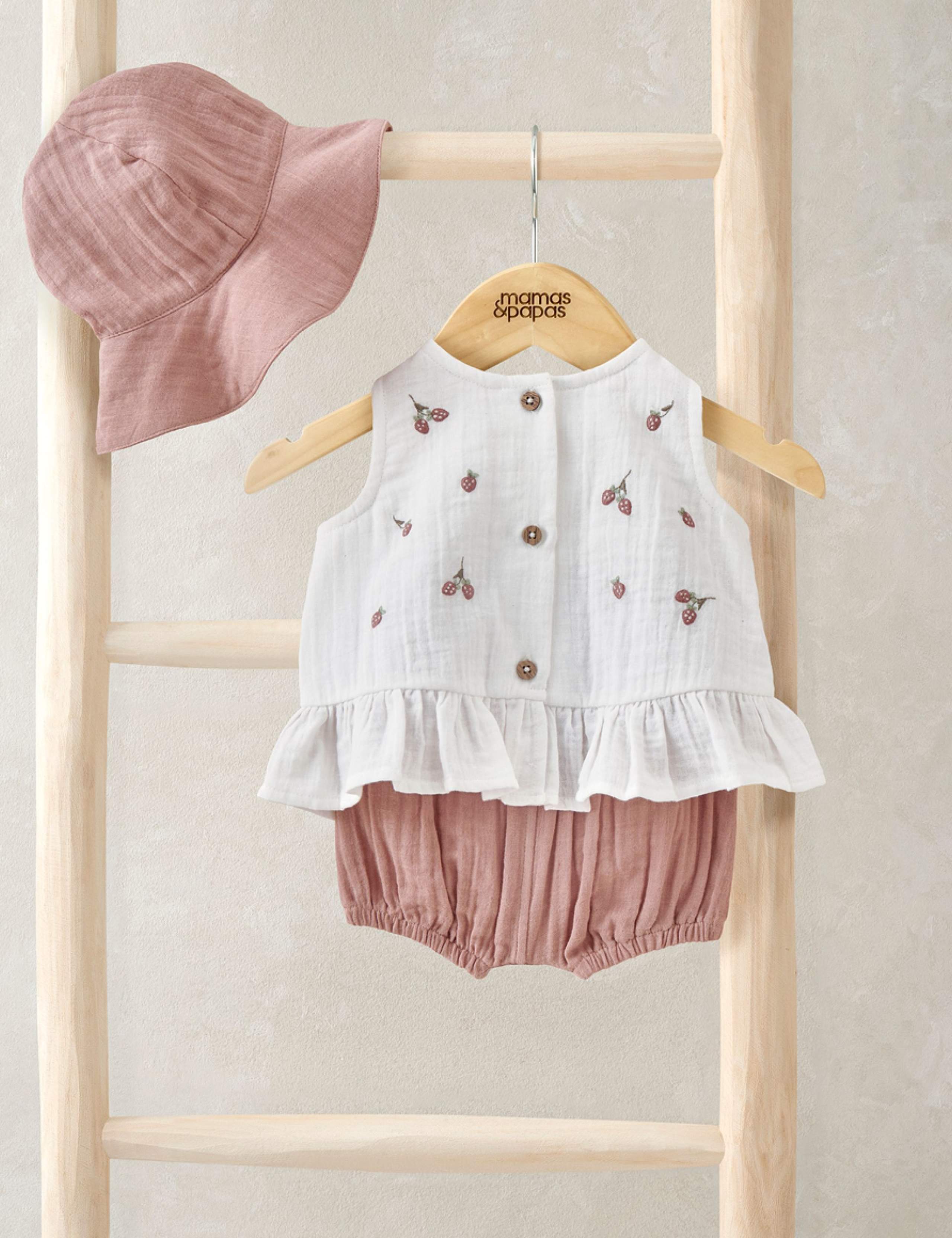 3 Piece Pure Cotton Embroidered Outfit (0-12 Mths)