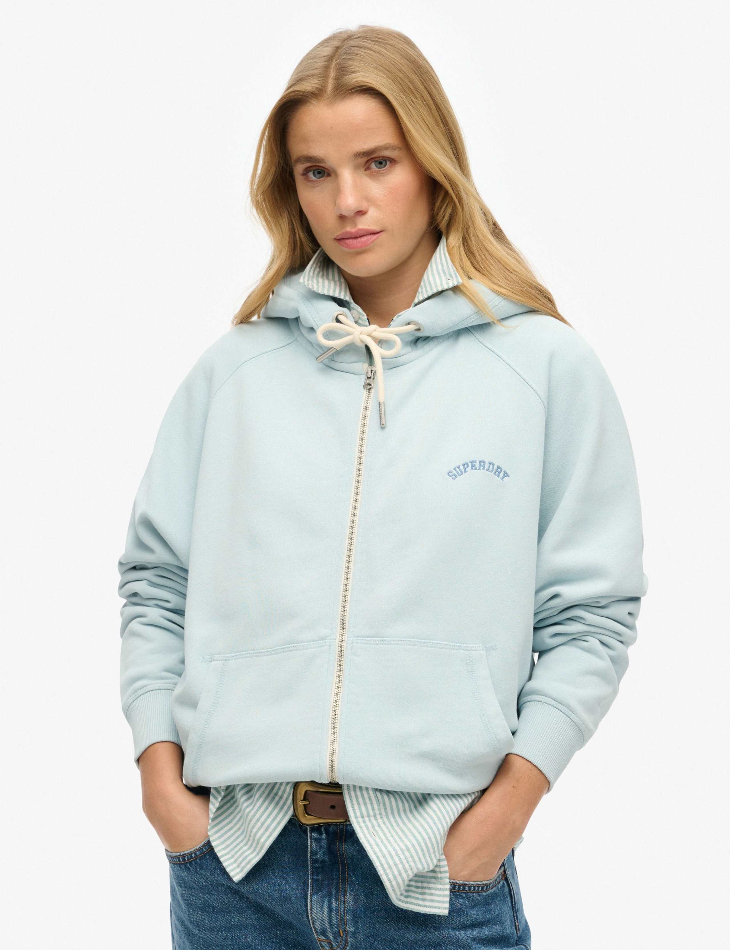 Pure Cotton Oversized Zip Up Hoodie