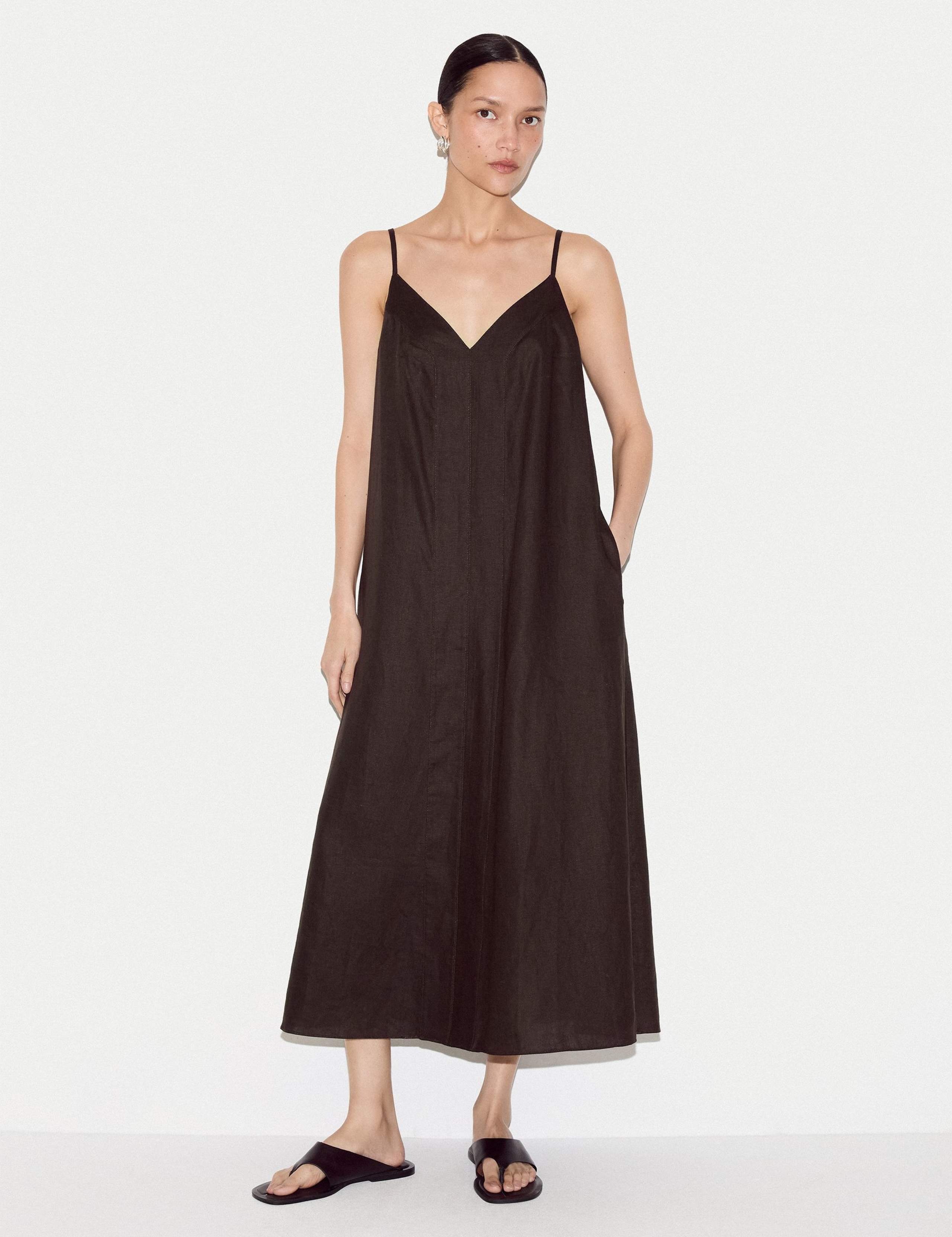 Pure Linen Midaxi Slip Dress