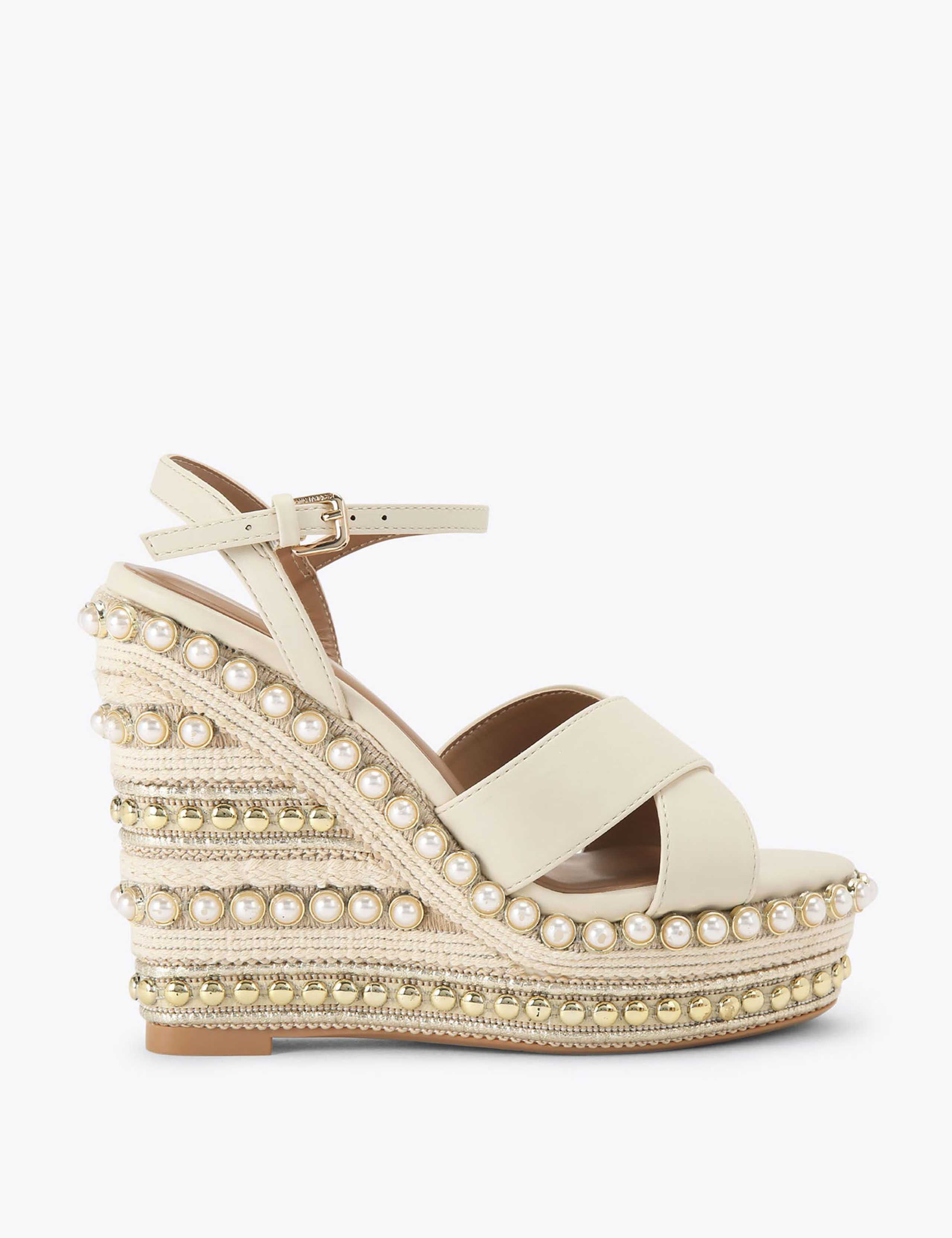 Ankle Strap Wedge Slingback Sandals