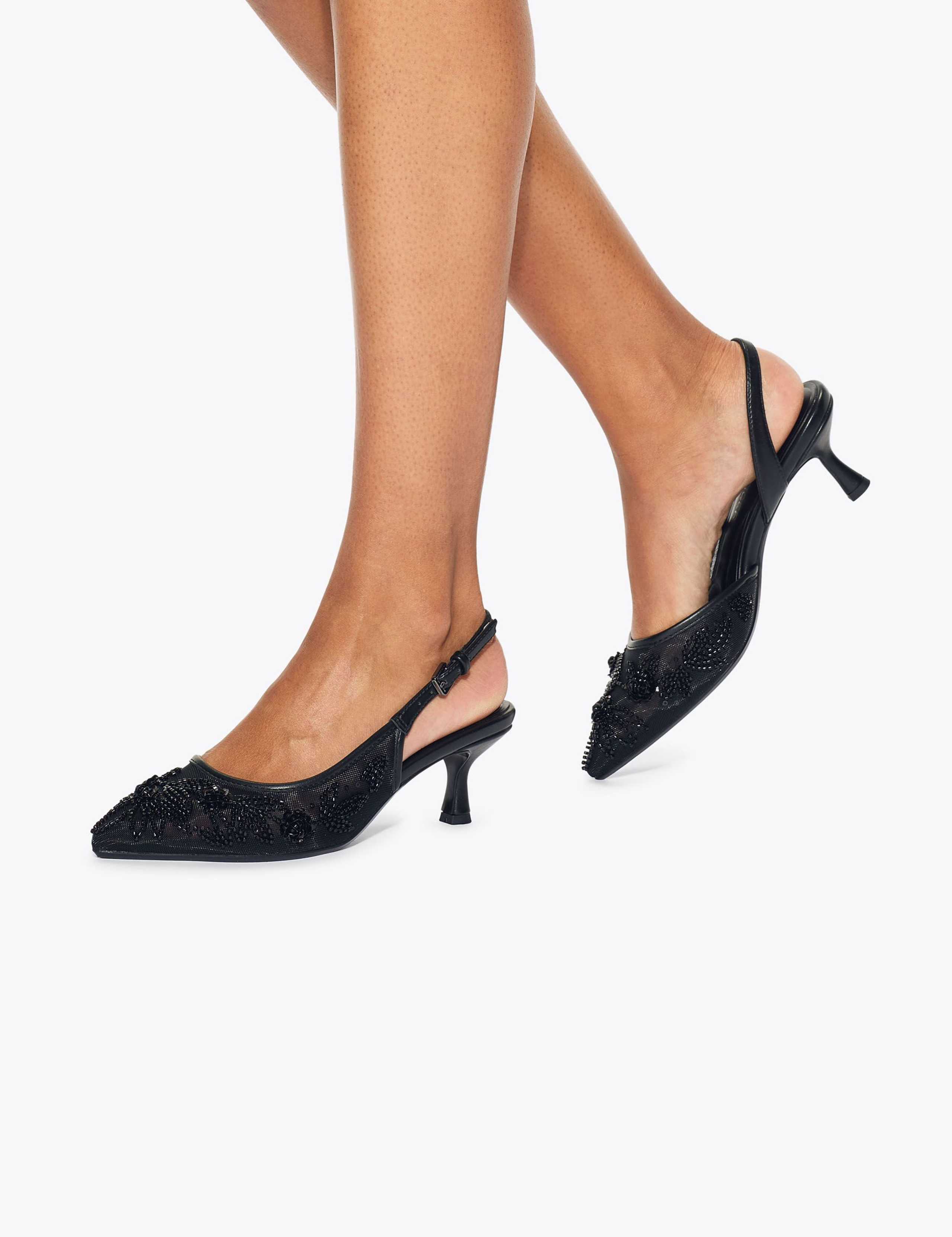 Buckle Slingback Sandals