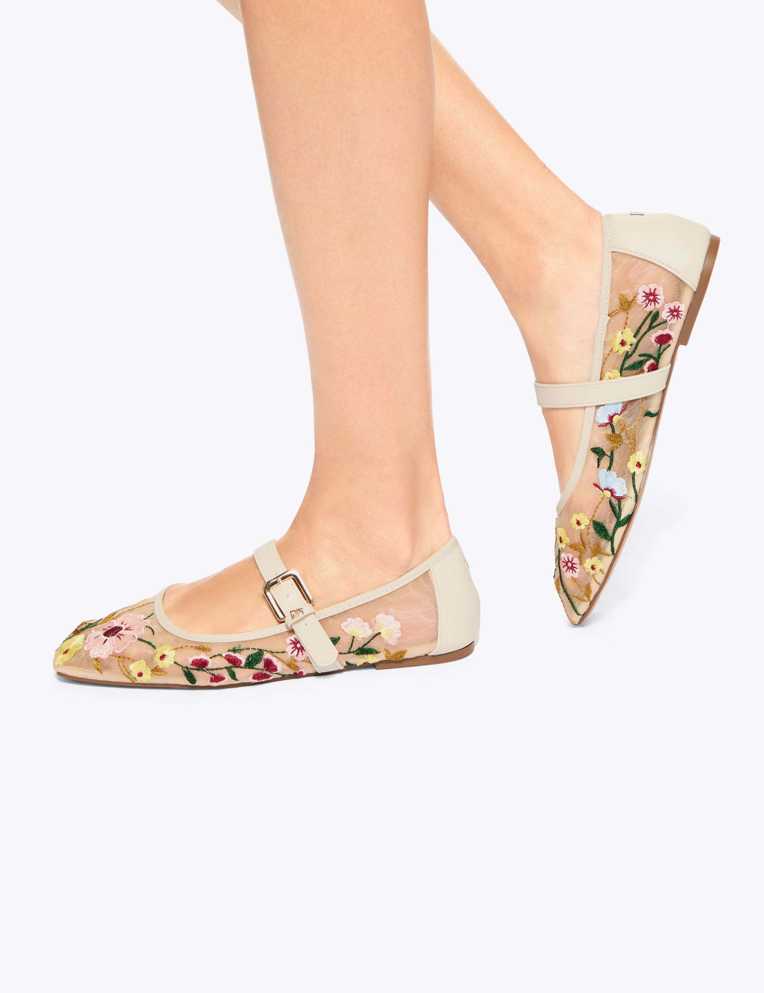 Floral Flat Ballet Pumps