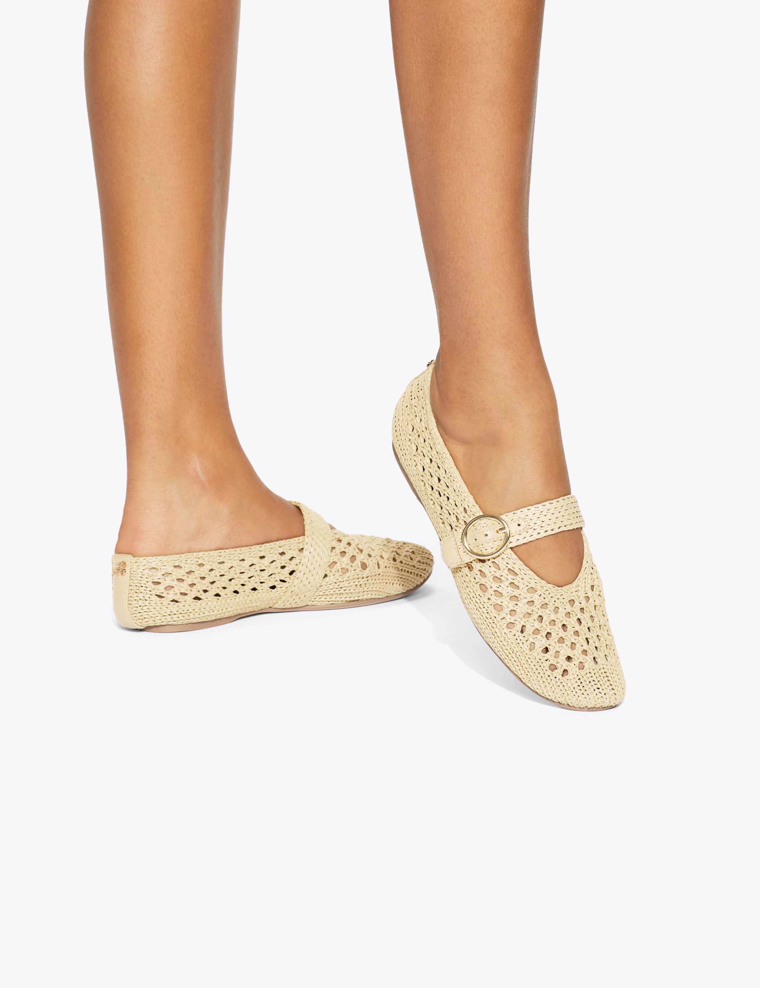 Woven Flat Ballet Pumps