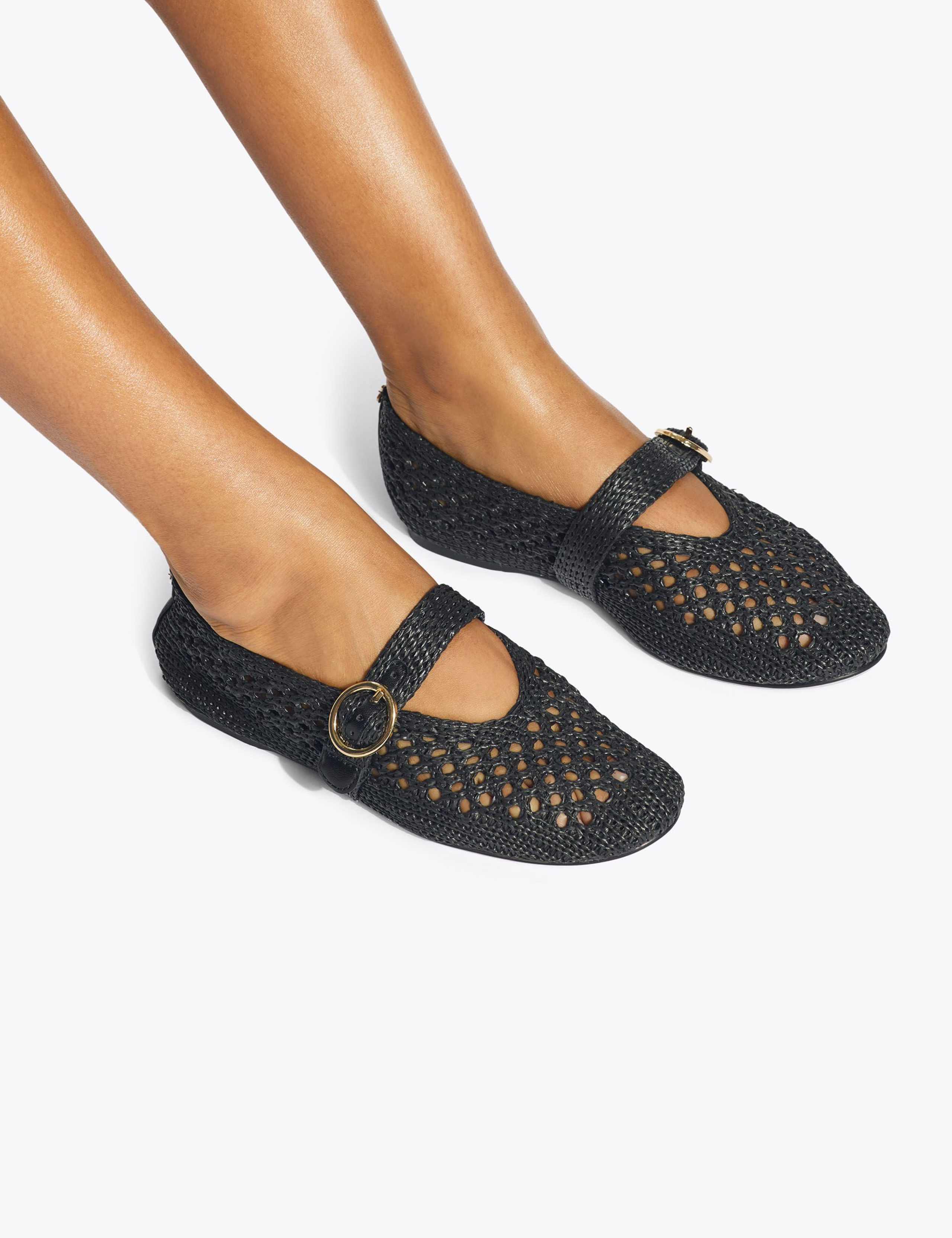 Woven Flat Ballet Pumps