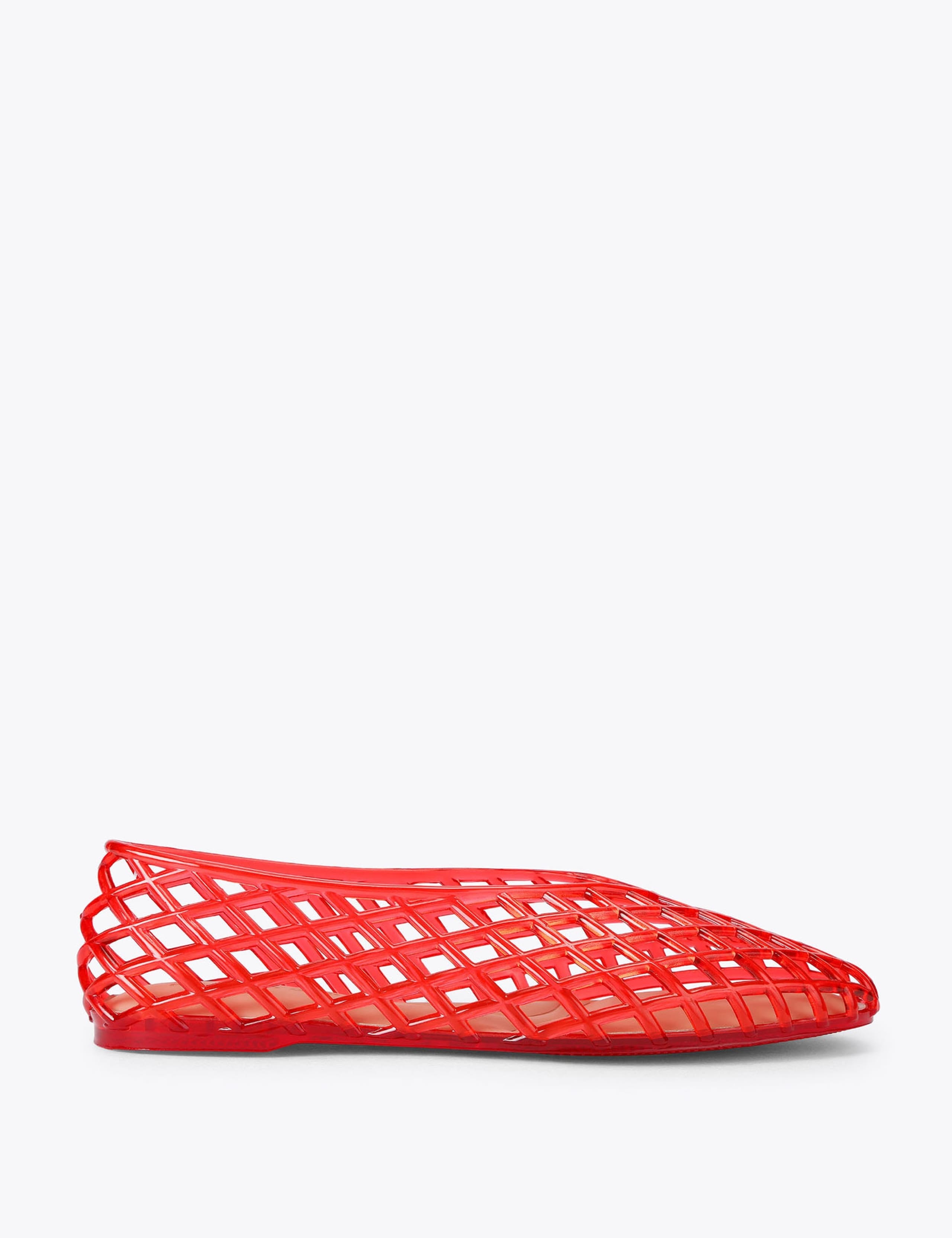 Flat Square Toe Jelly Ballet Pumps