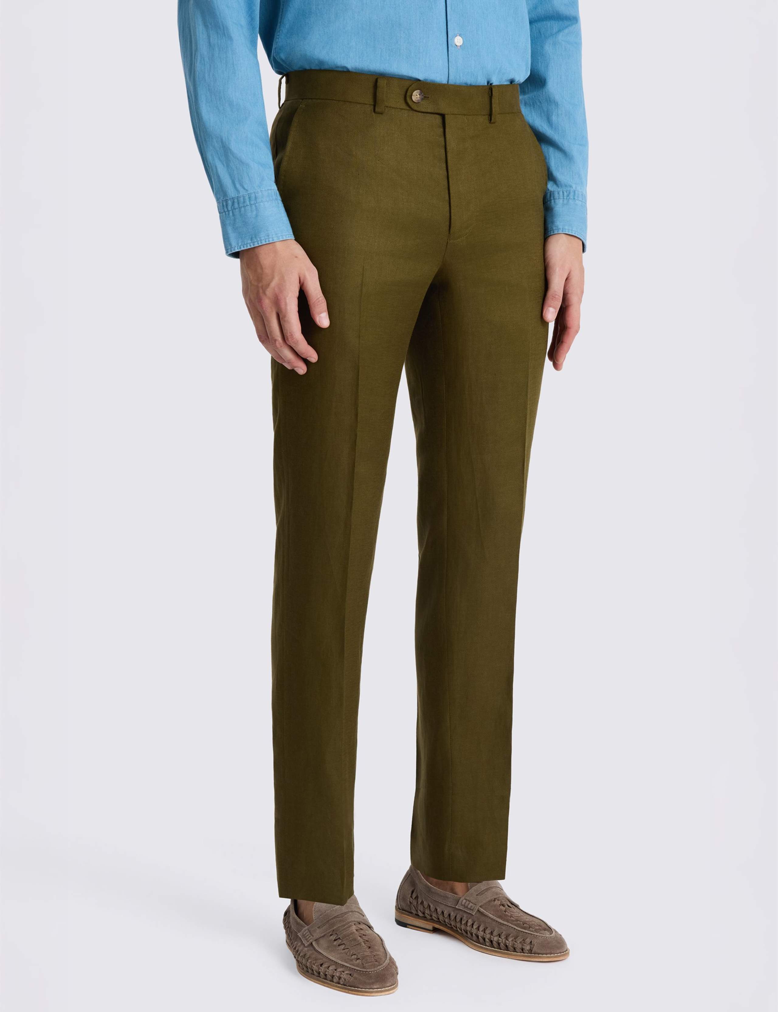 Tailored Fit Pure Linen Suit Trousers