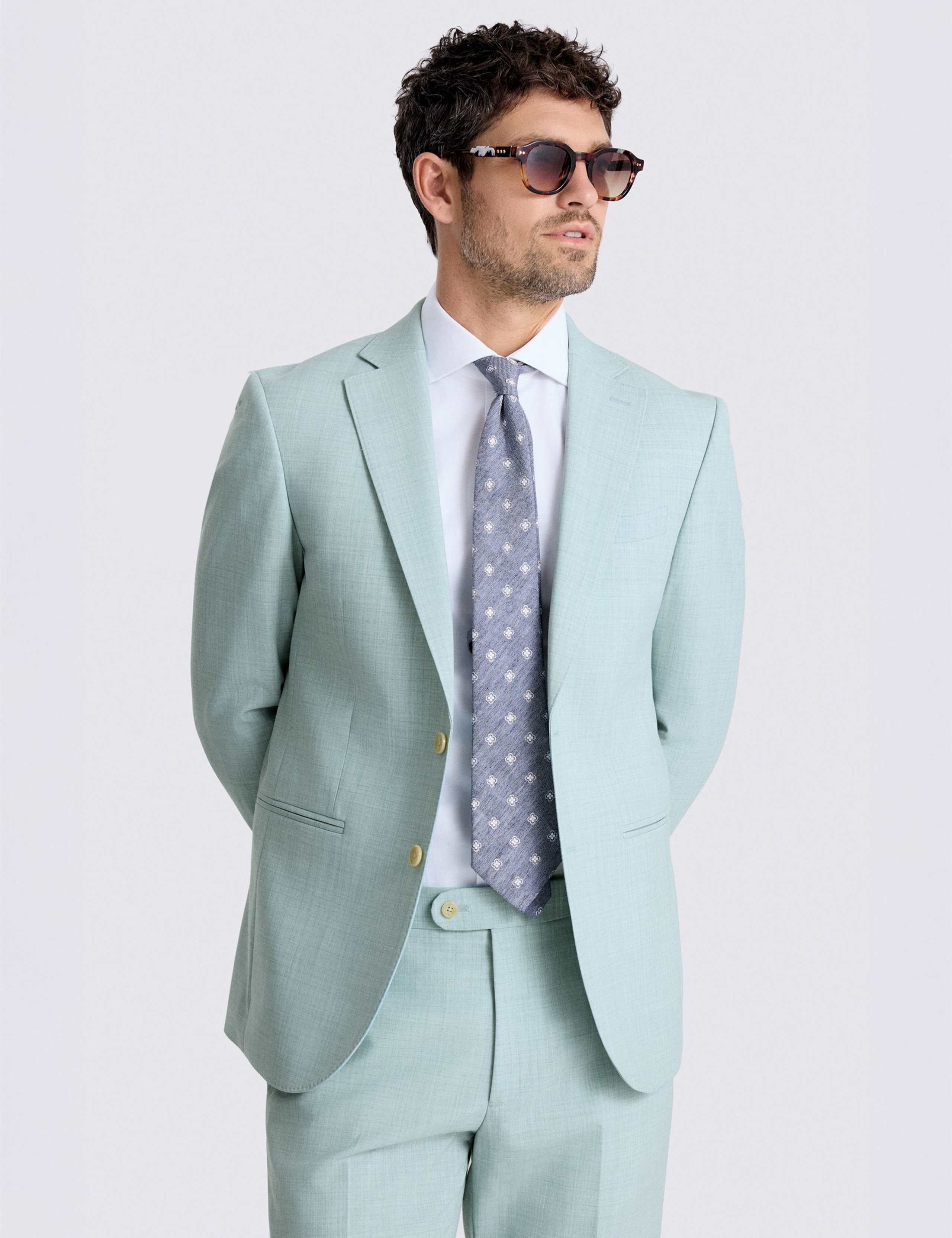 Slim Fit Wool Blend Suit Jacket