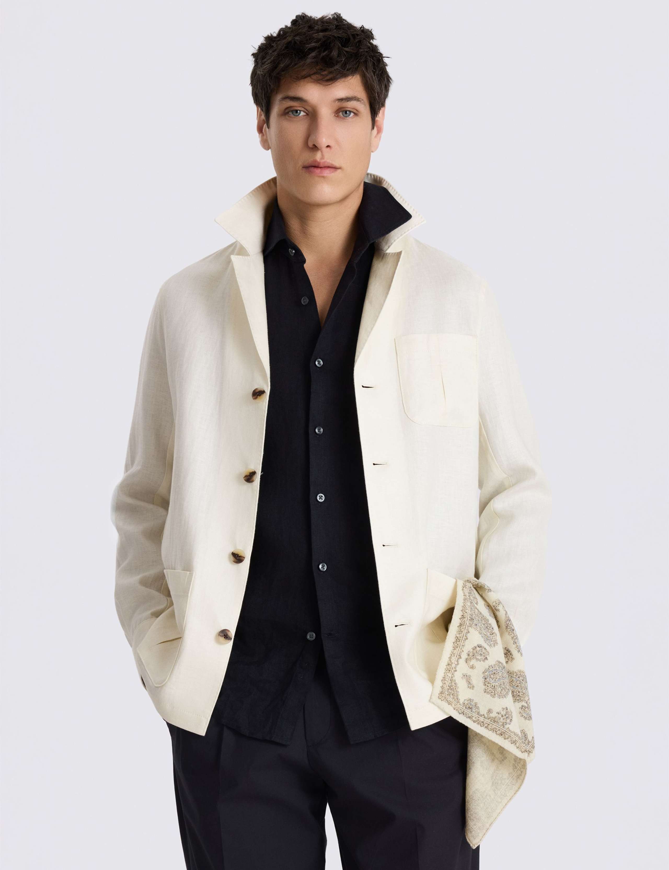 Pure Linen Twill Shacket