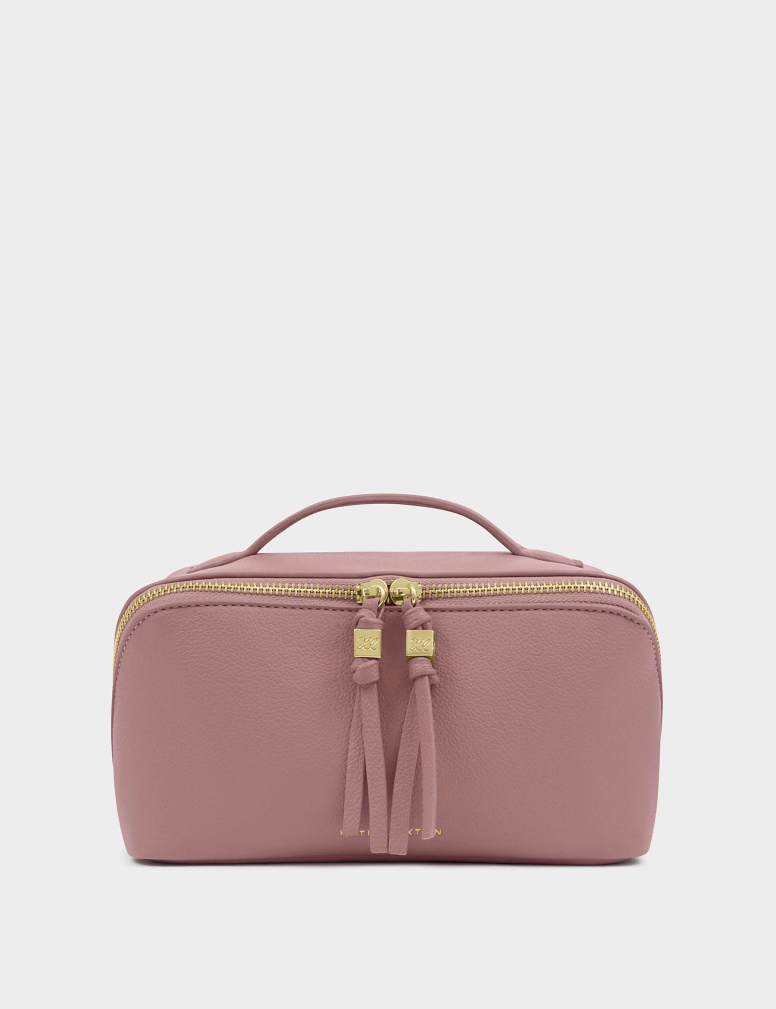 Faux Suede Medium Flat Lay Toiletry Bag