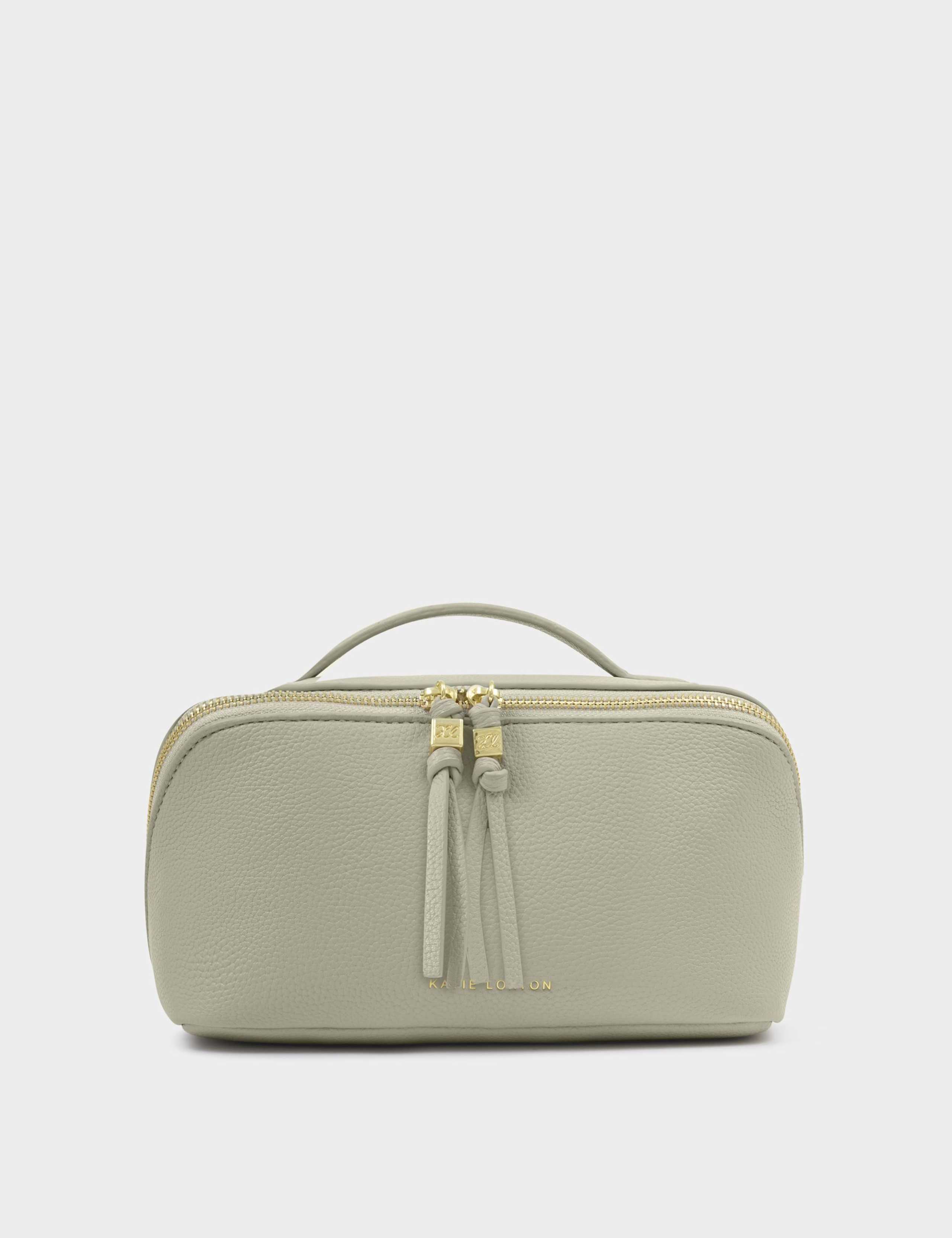 Faux Suede Medium Flat Lay Toiletry Bag