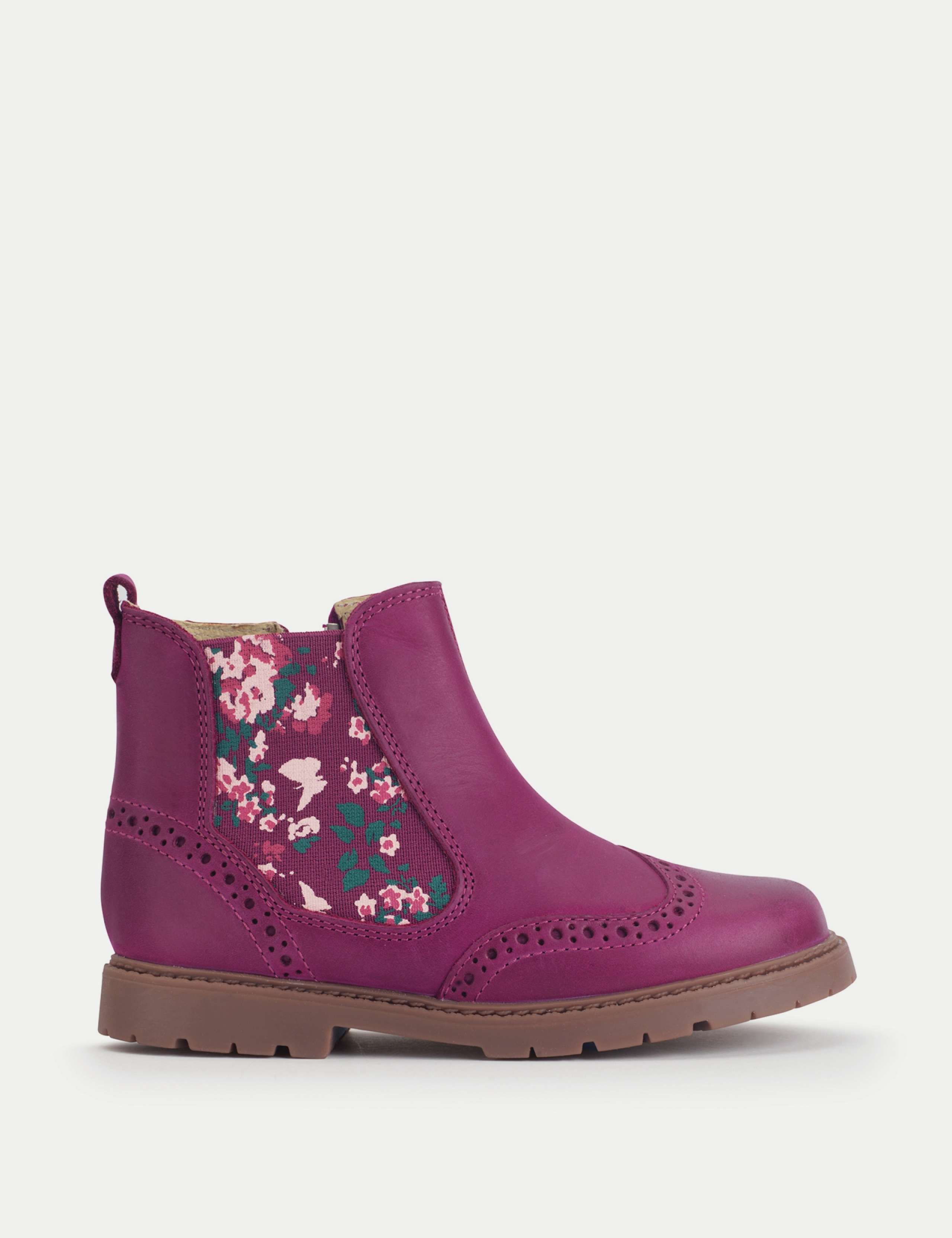 Kids' Leather Floral Chelsea Boots (6 Small-4 Large)