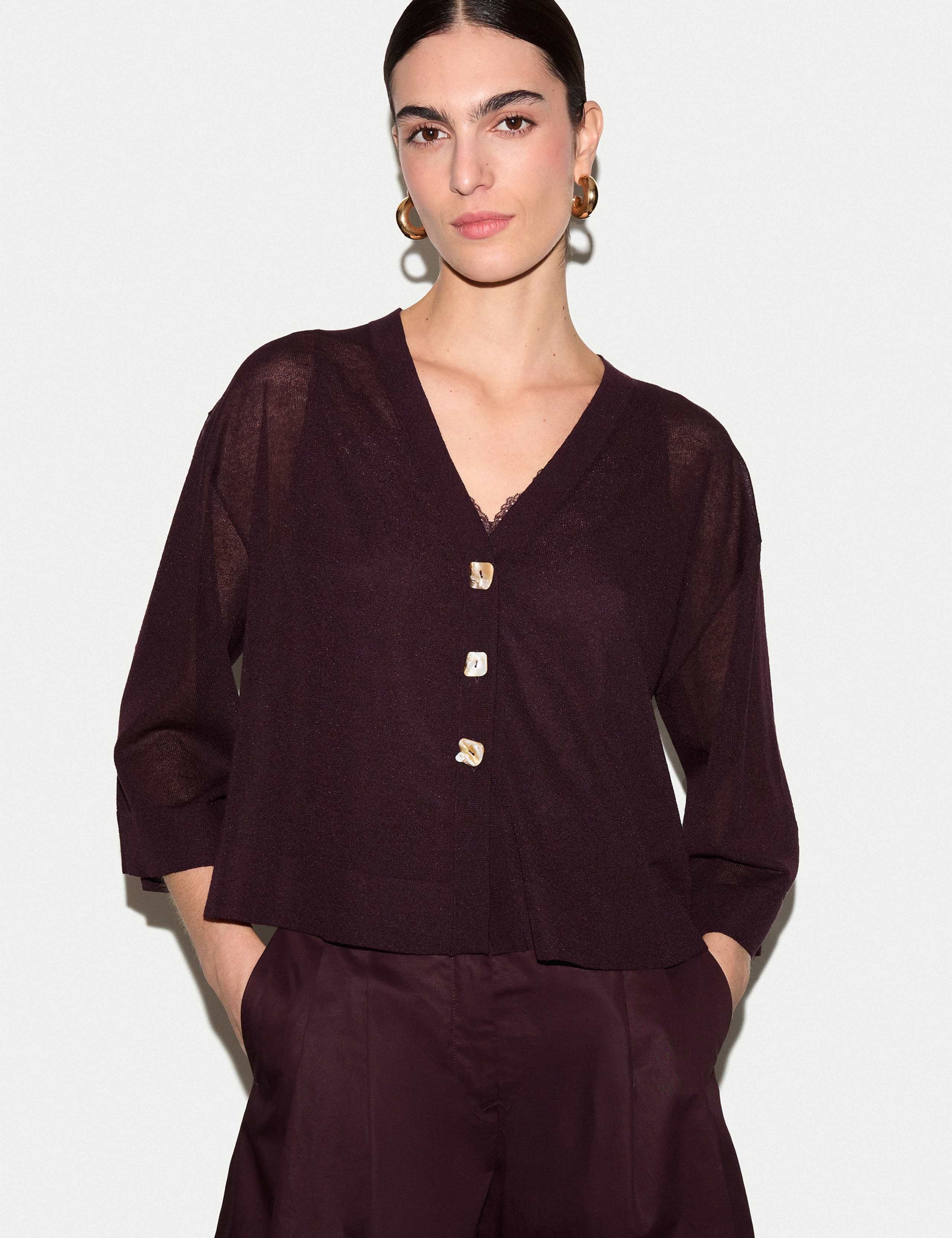 Textured Sheer Cardigan