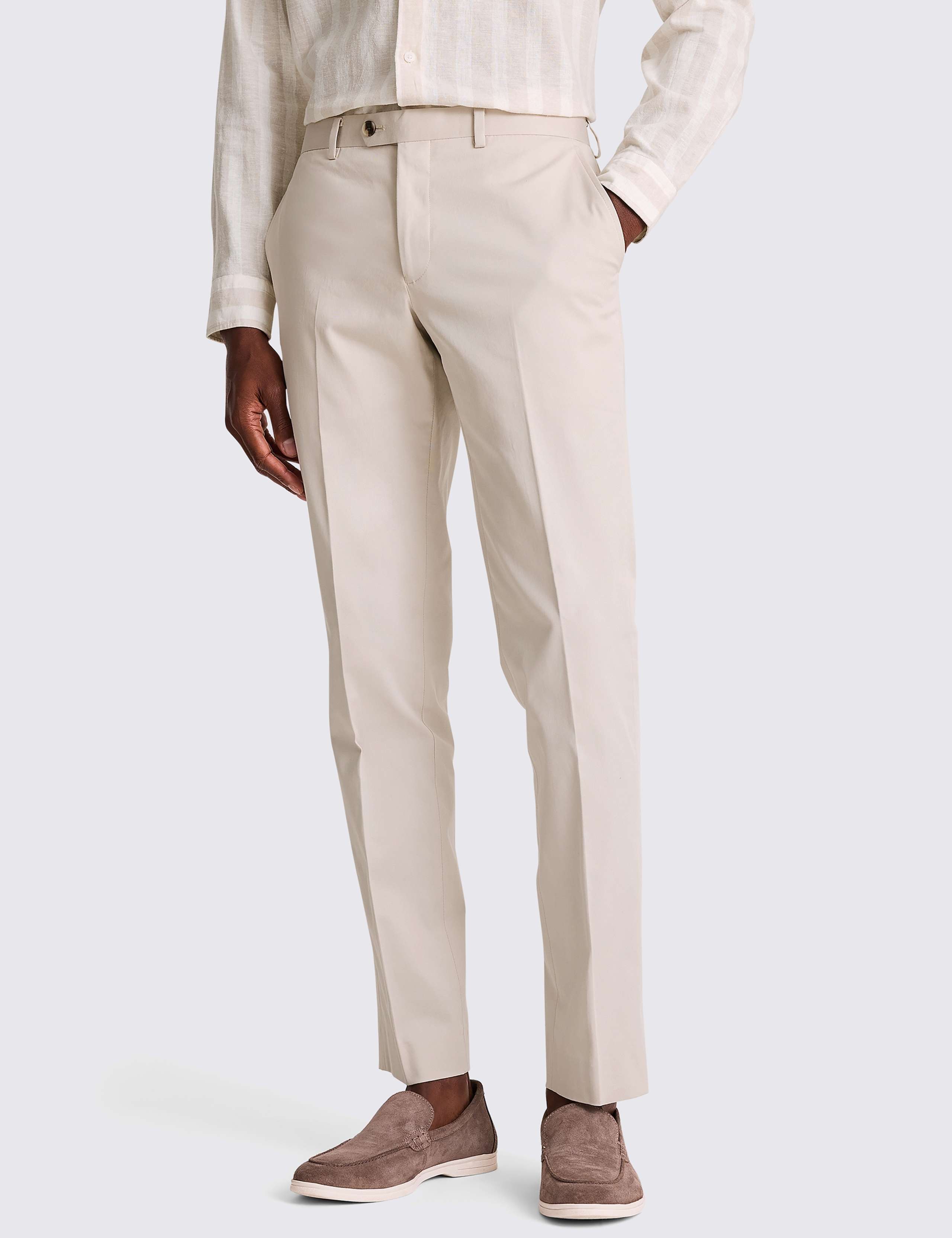 Slim Fit Cotton Rich Stretch Trousers