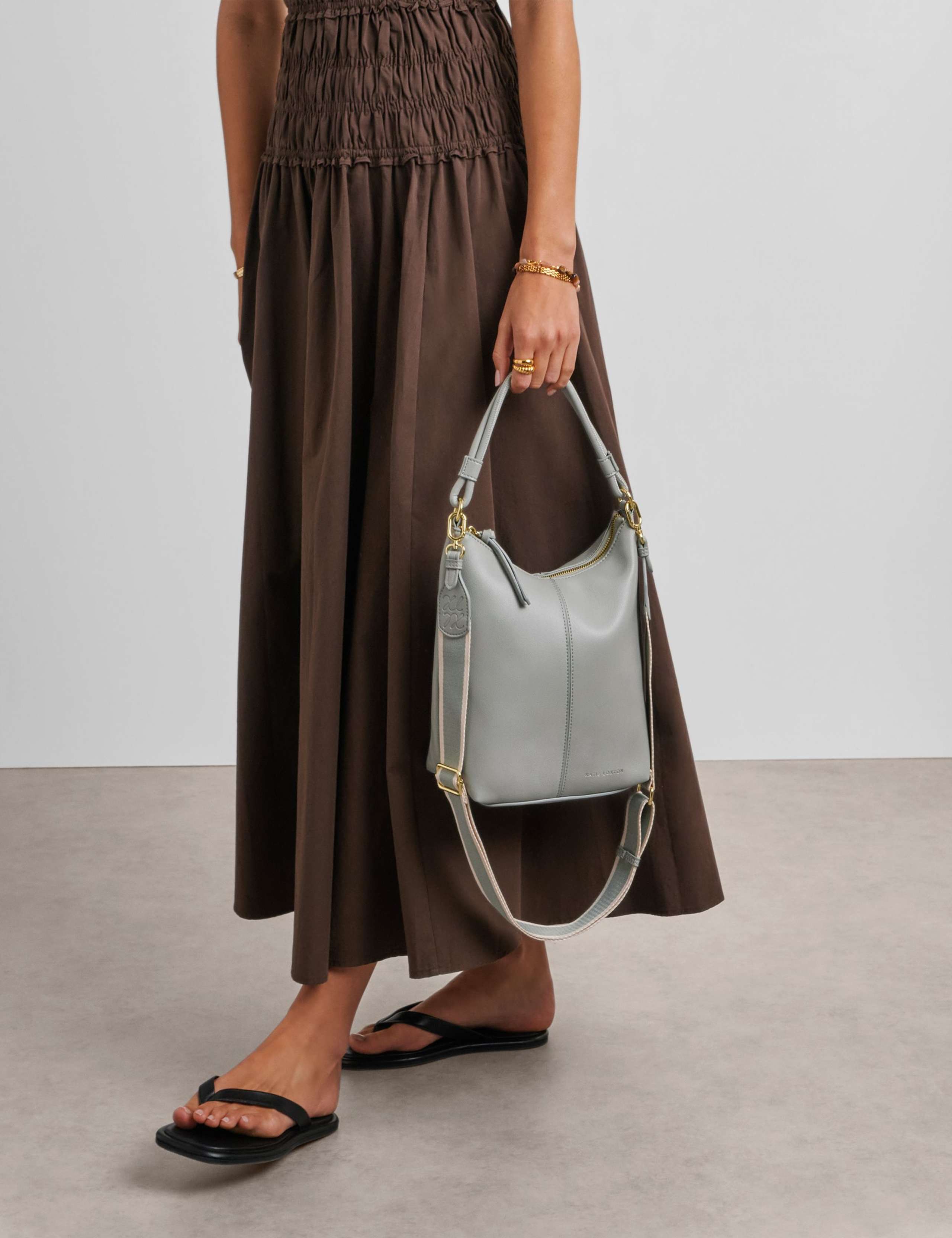 Faux Leather Cross Body Satchel Bag