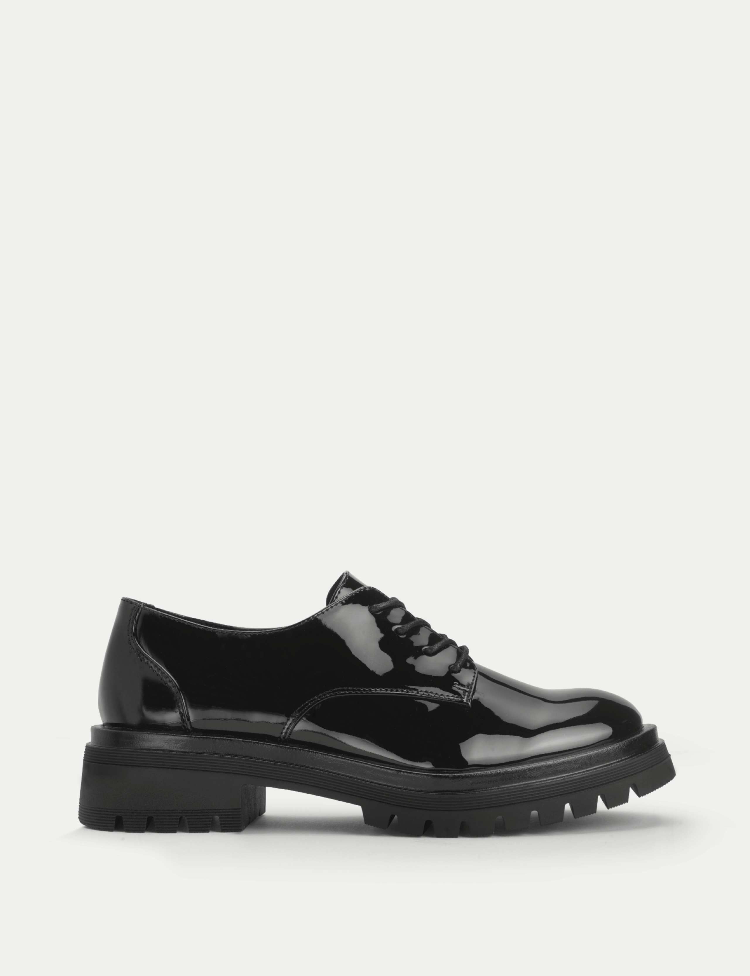 Kids' Patent Leather Lace Up School Shoes (3 1/2 Large - 7 Large)