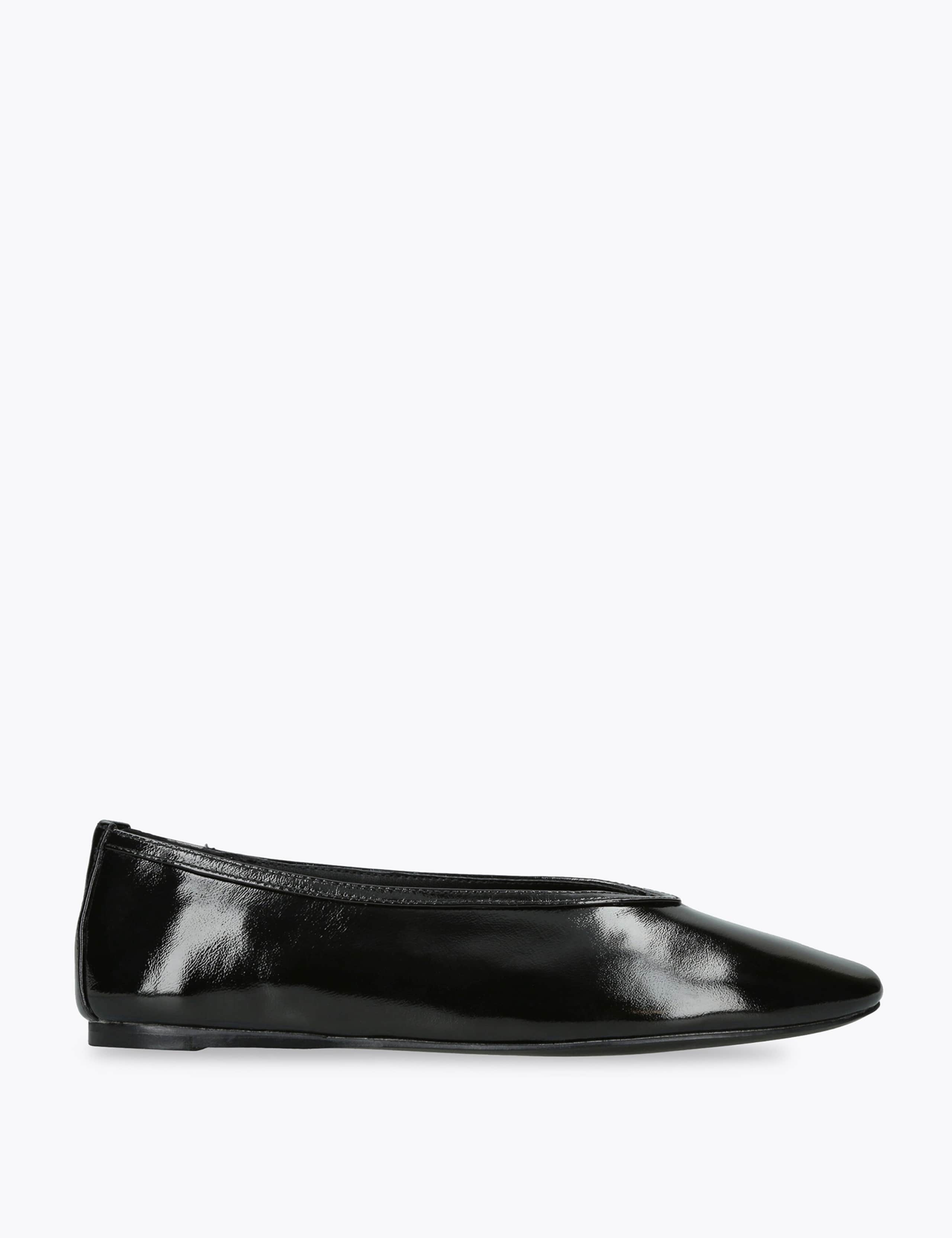 Leather Patent Flat Ballet Pumps
