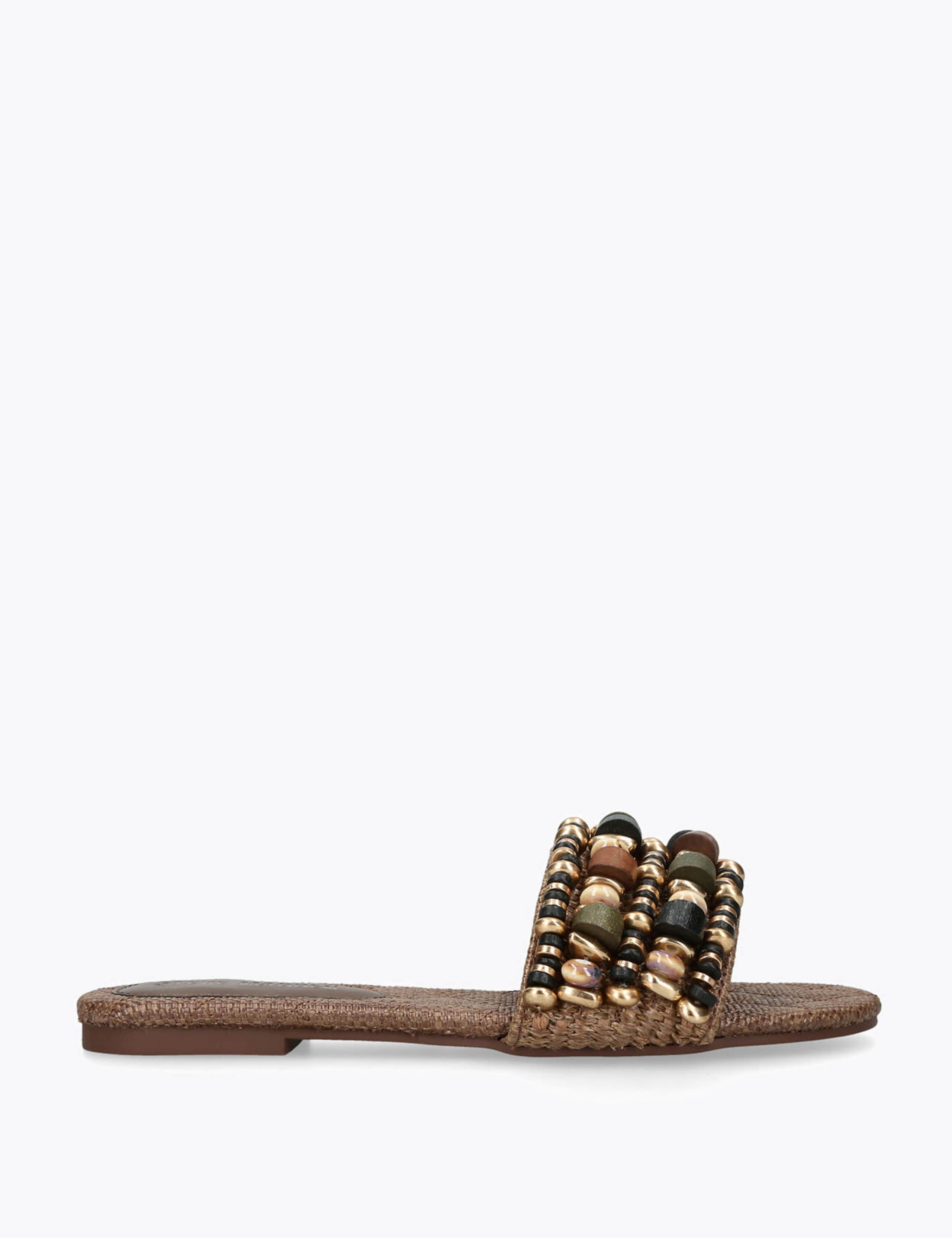 Beaded Flat Sandals