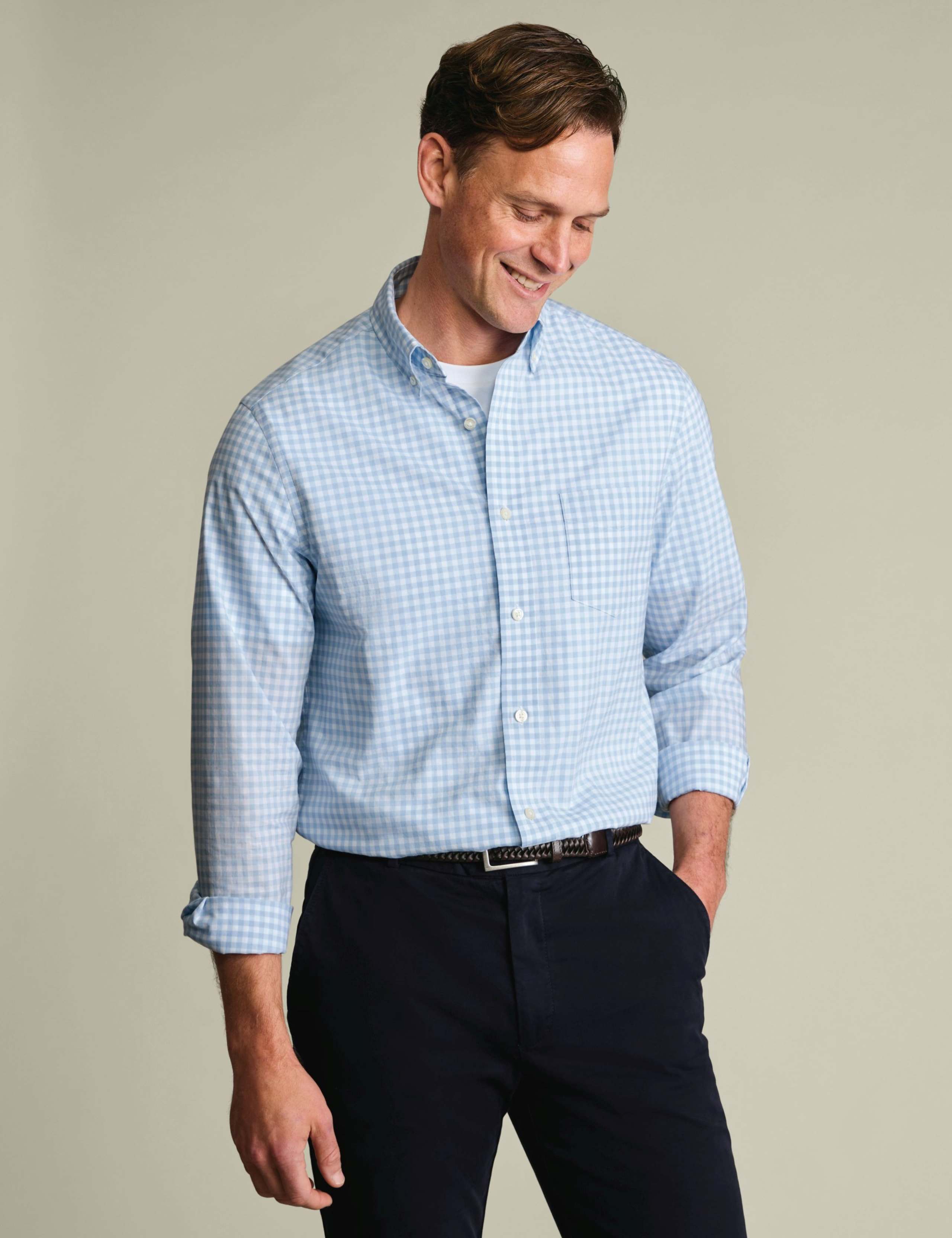 Slim Fit Pure Cotton Check Shirt