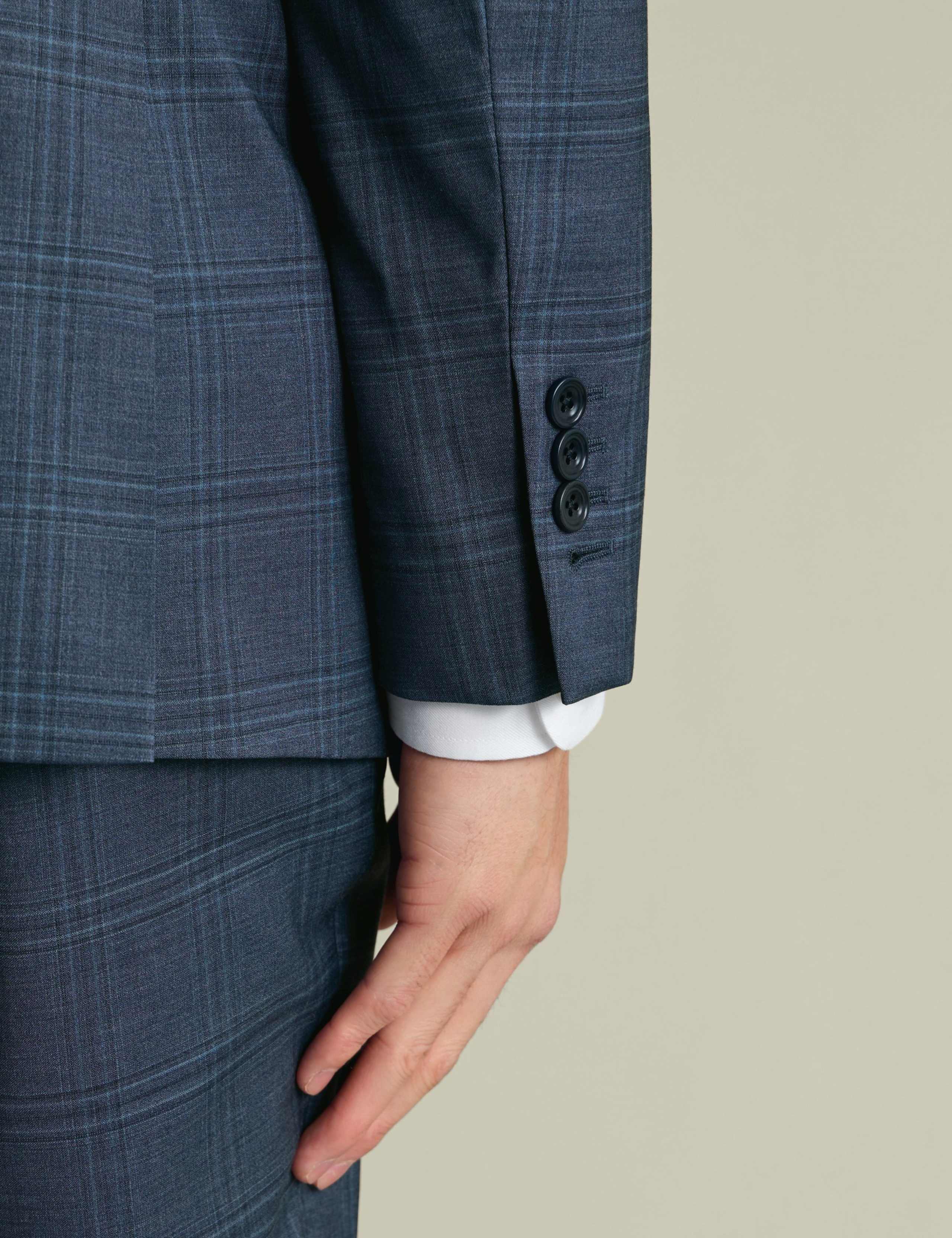 2 Piece Slim Fit Wool Rich Check Suit 4 of 4