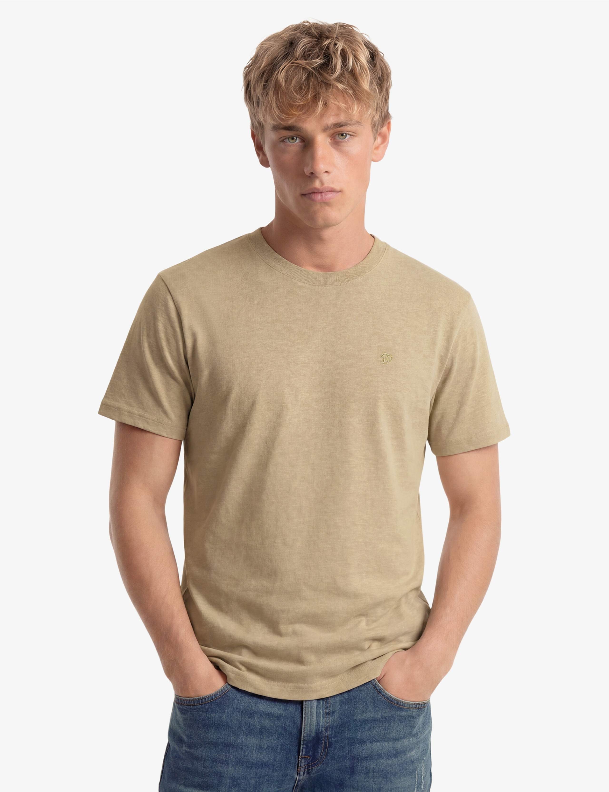 Pure Cotton Embroidered Logo T-Shirt