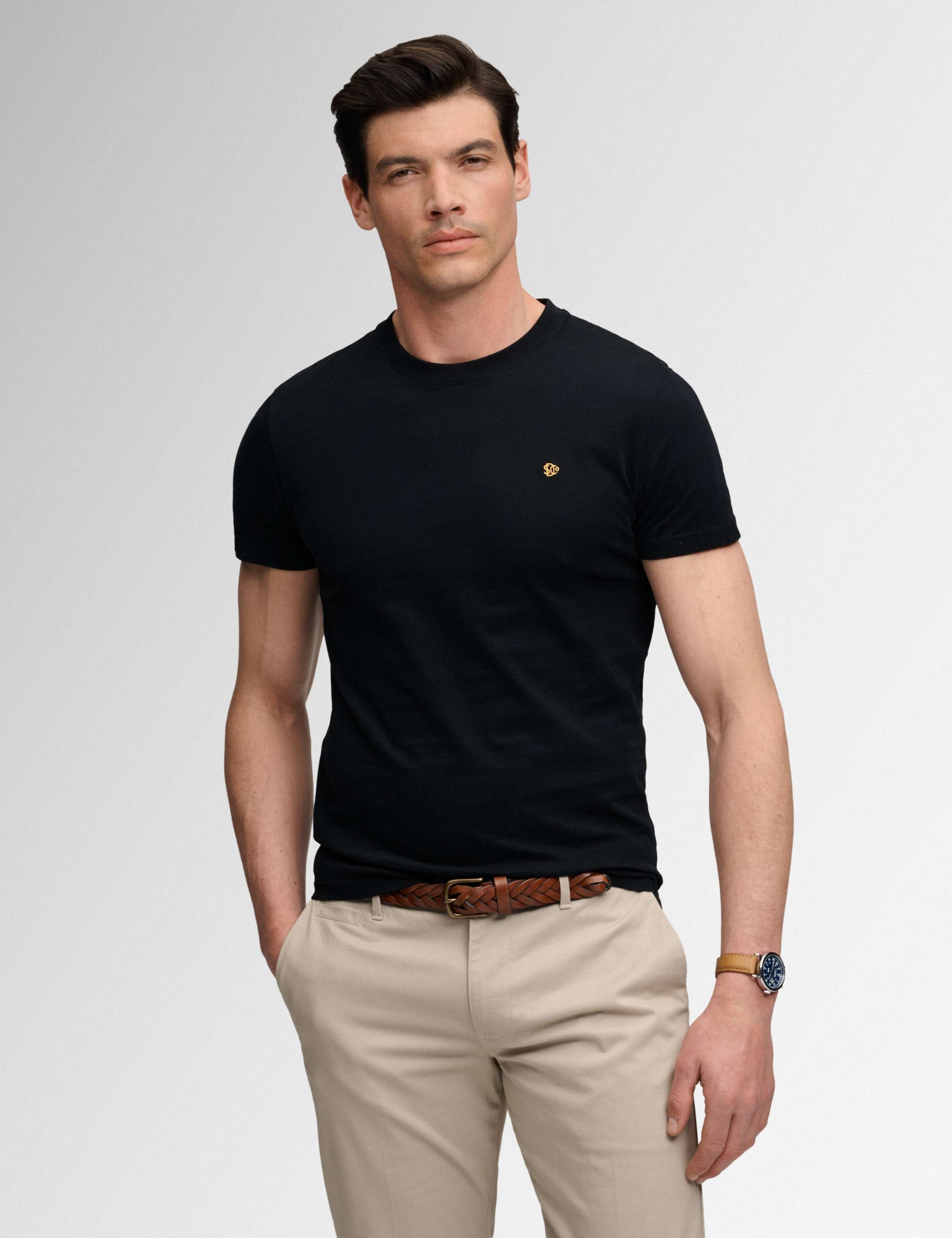 Pure Cotton Embroidered Logo T-Shirt