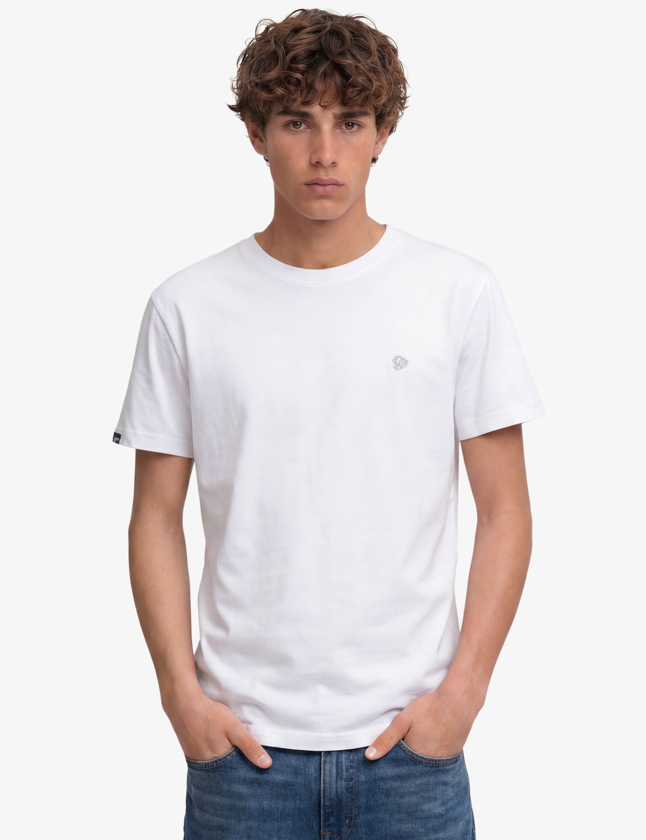 Pure Cotton Embroidered Logo T-Shirt