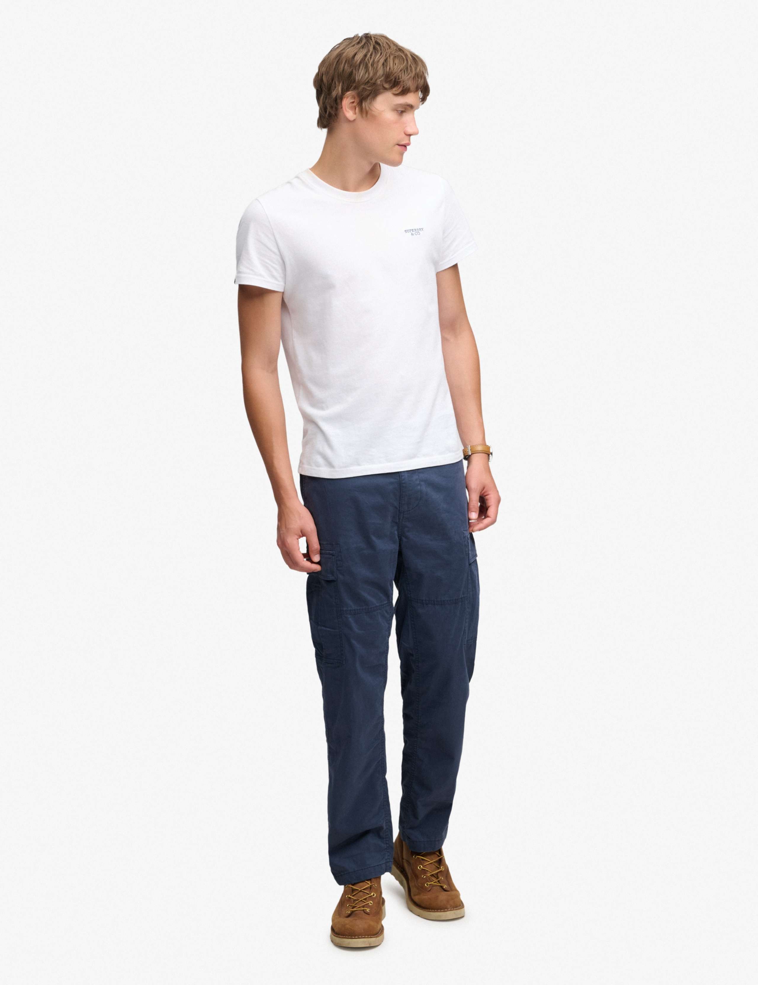 Tapered Fit Cotton Rich Cargo Trousers
