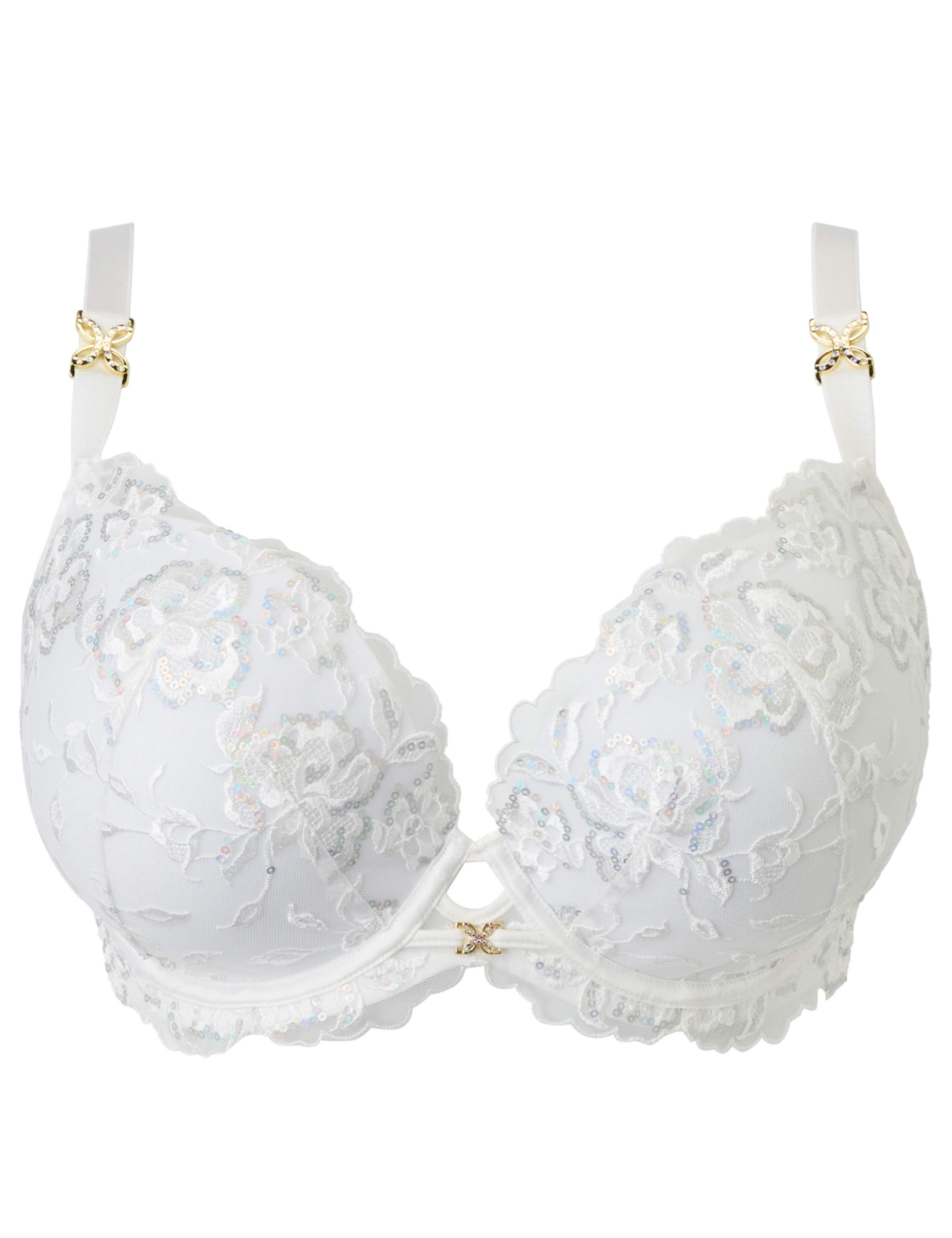 Floral Lace Wired Full Cup Bra Set (A-G) 1 of 9