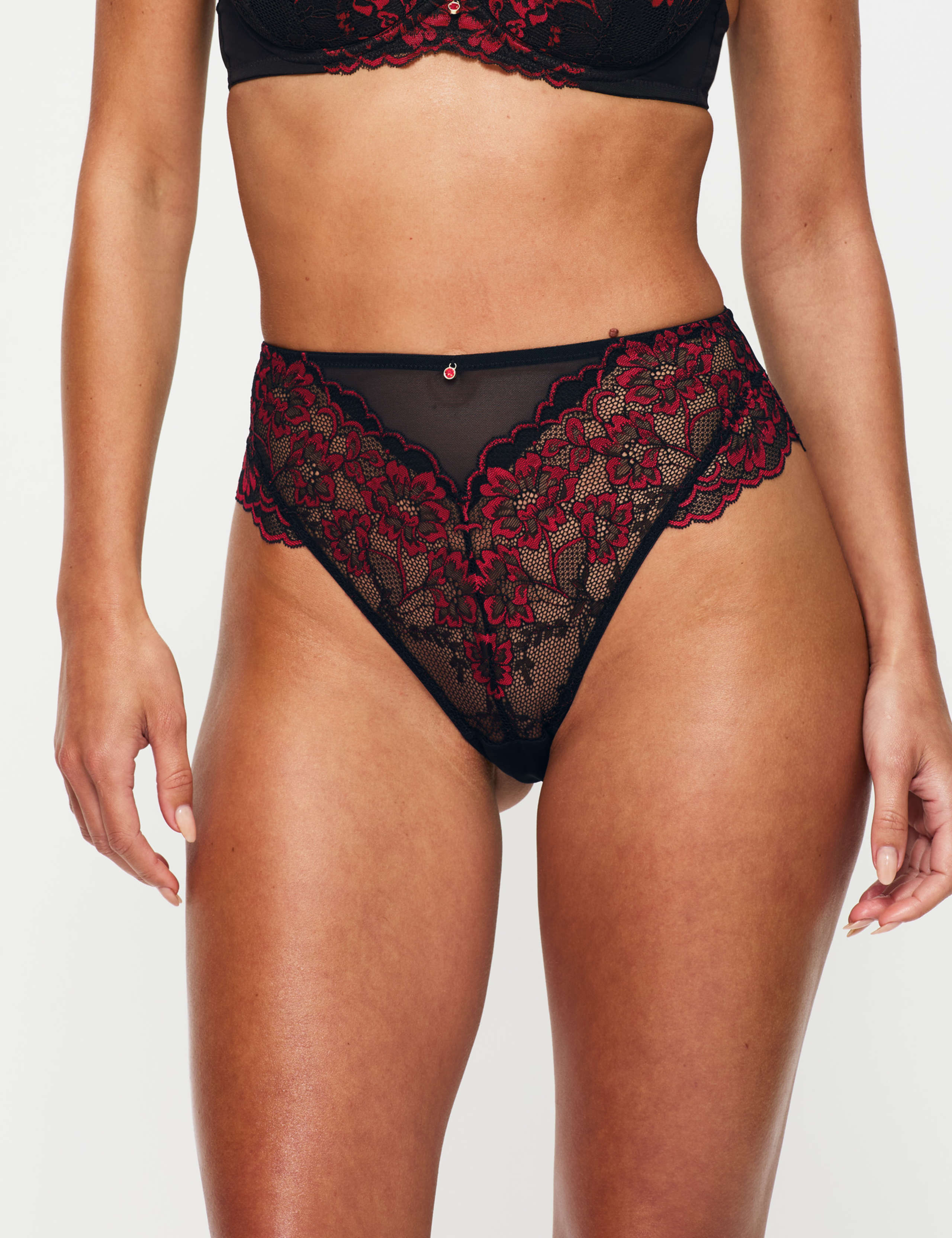 Sexy Lace High Waisted Brazilian Knickers