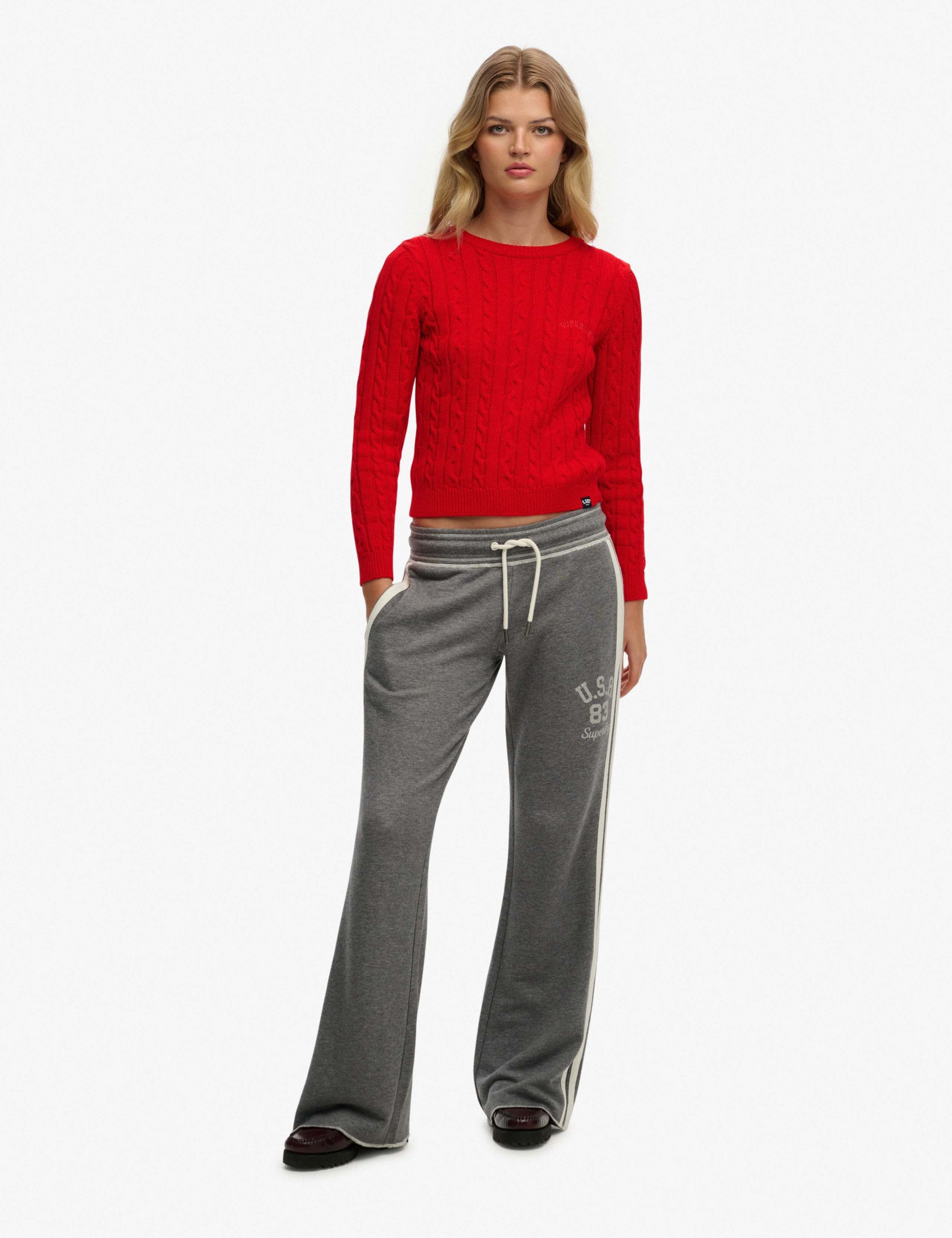 Cotton Rich Side Stripe Wide Leg Joggers