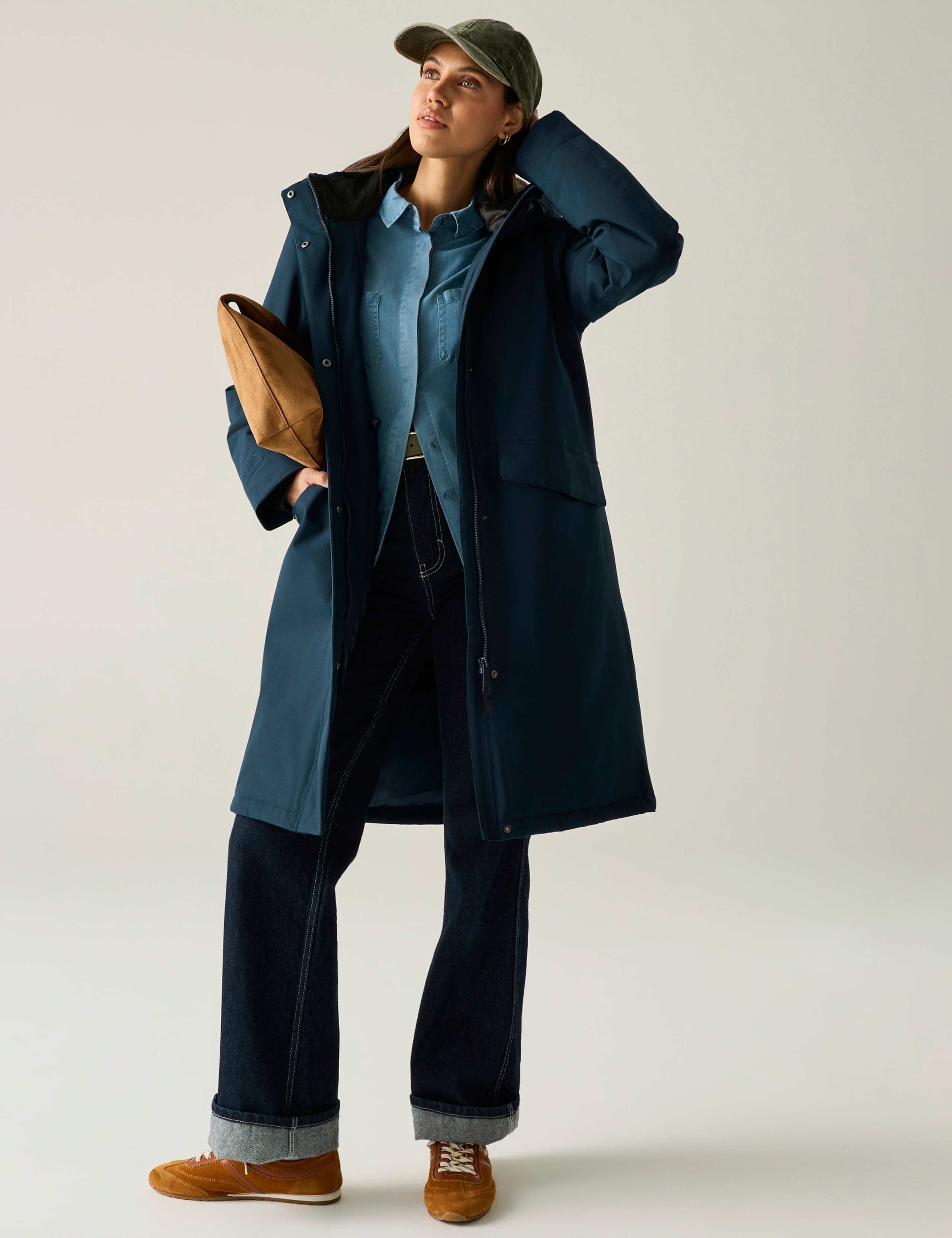 Ramona Hooded Padded Longline Raincoat