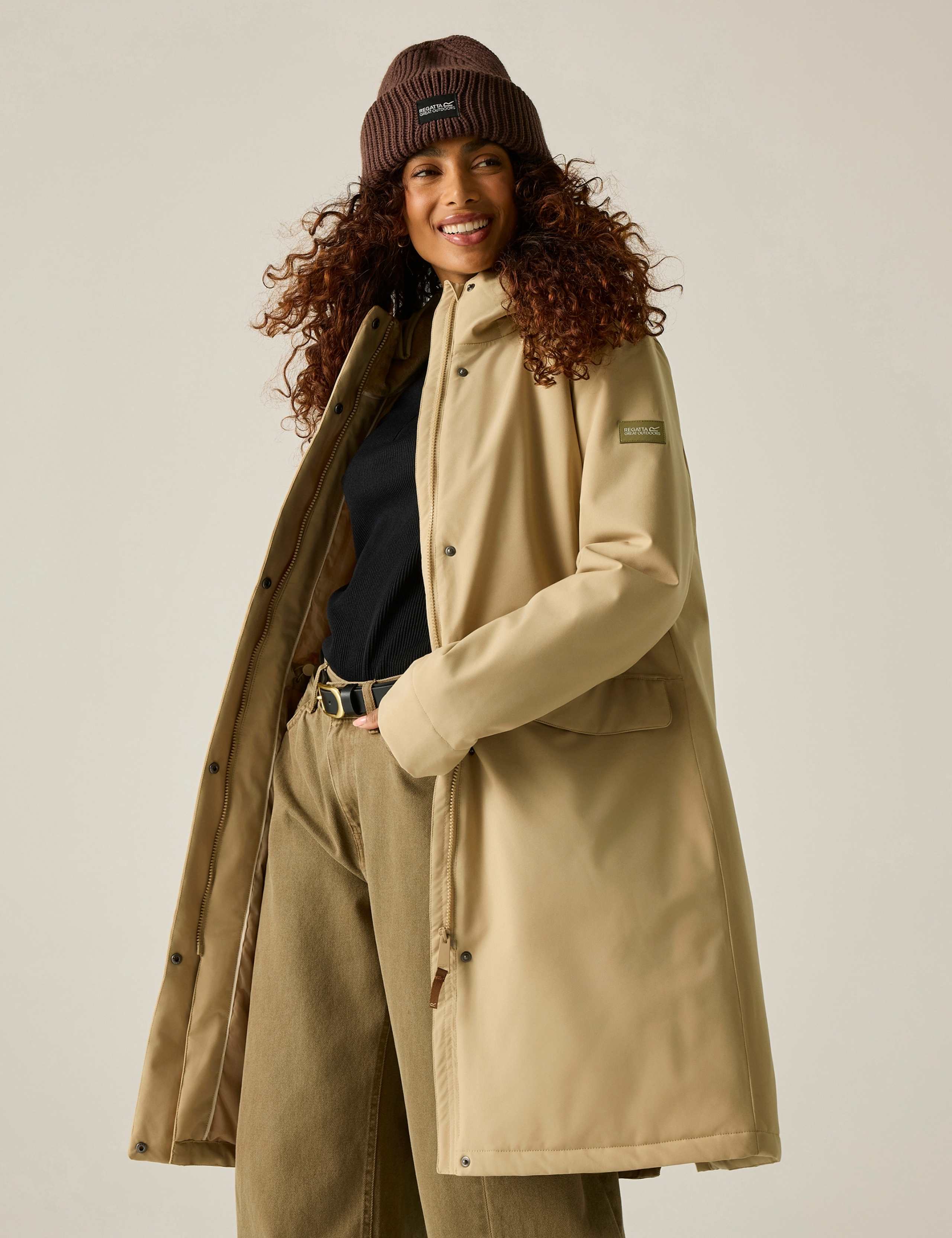 Ramona Hooded Padded Longline Raincoat