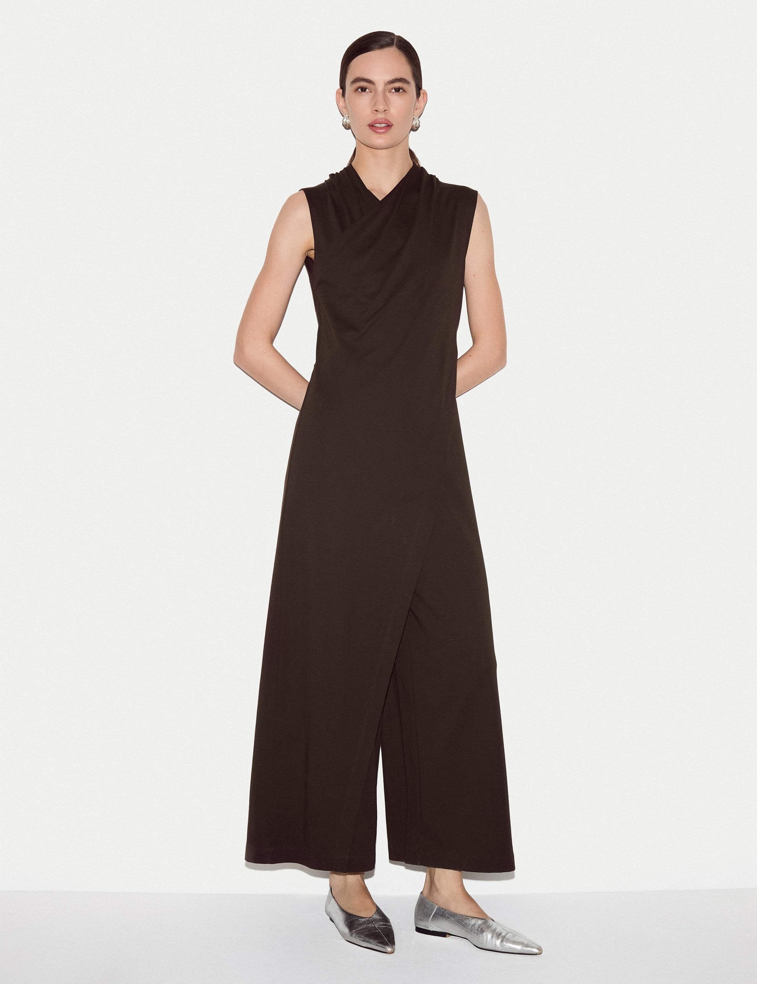 Pure Cotton Sleeveless Cropped Jumpsuit