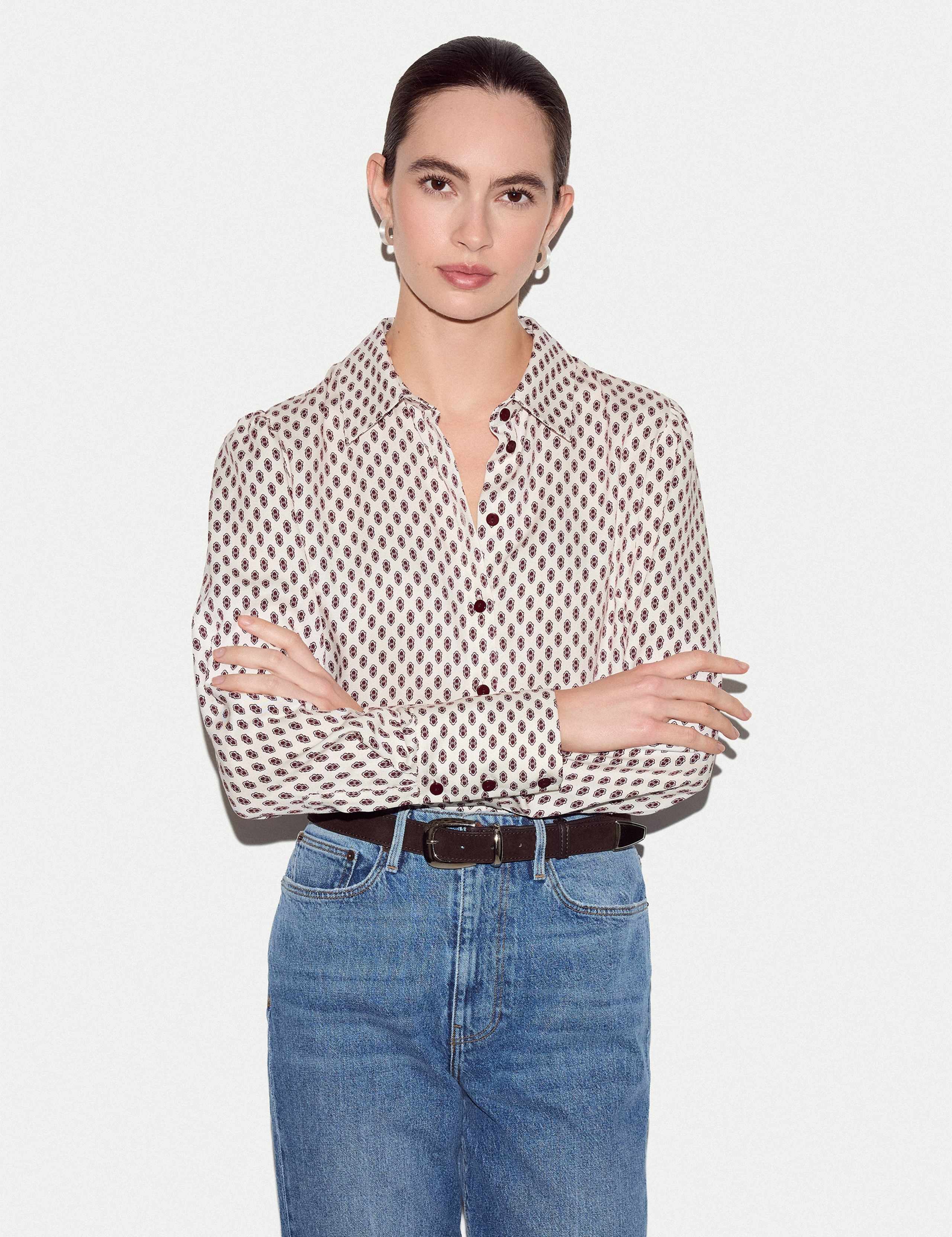Geometric Collared Shirt