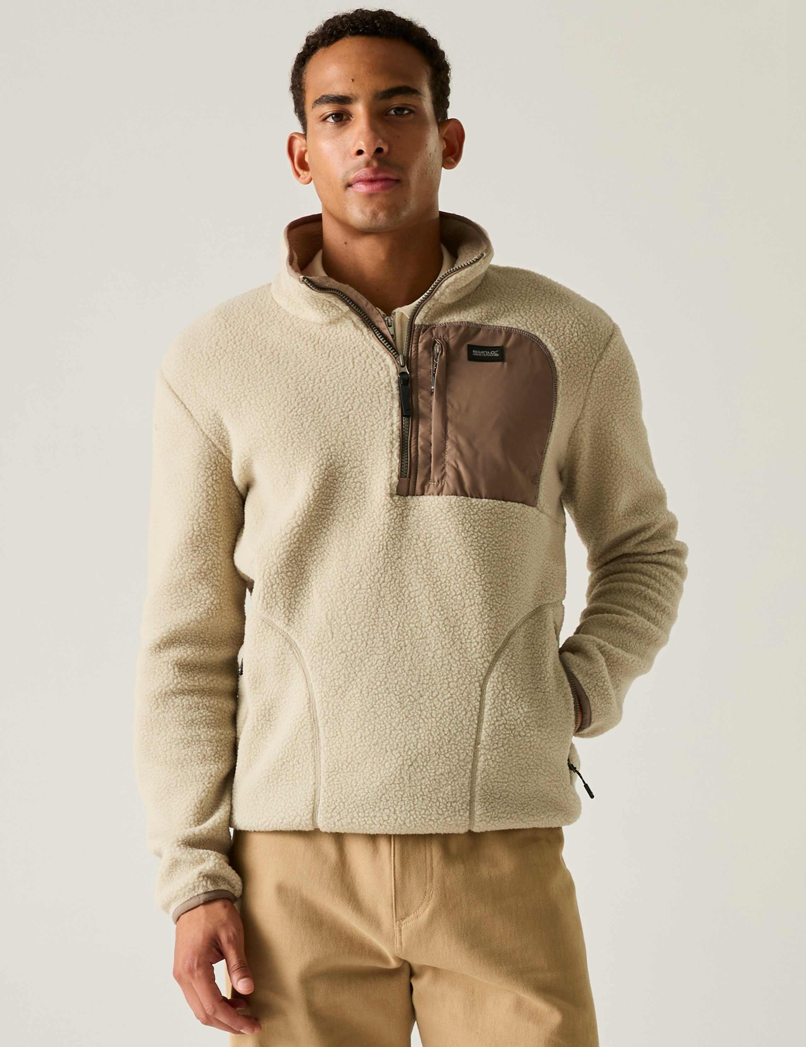 Frankie Borg Funnel Neck Half Zip Fleece