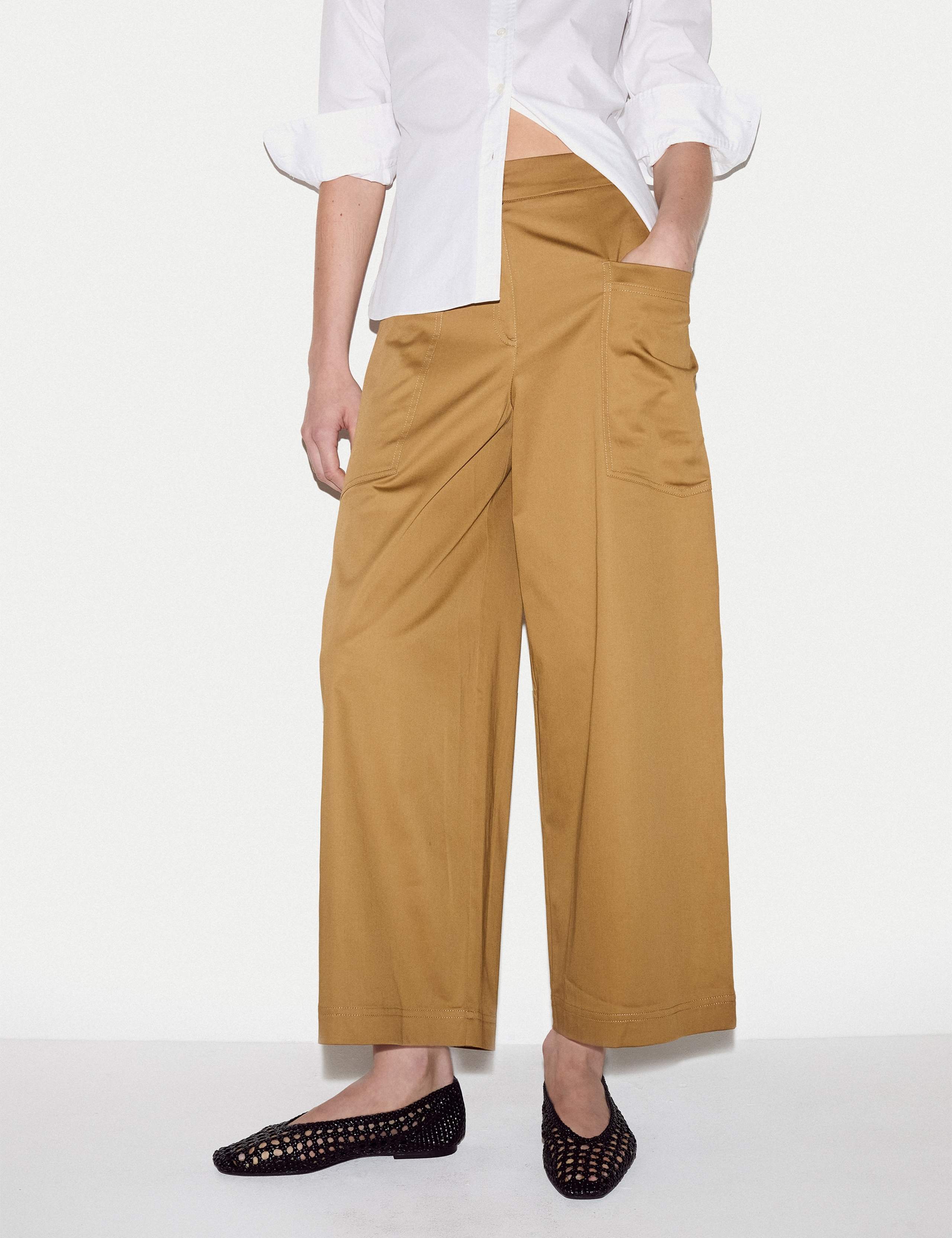 Cotton Rich Tailored Ankle Grazer Trousers
