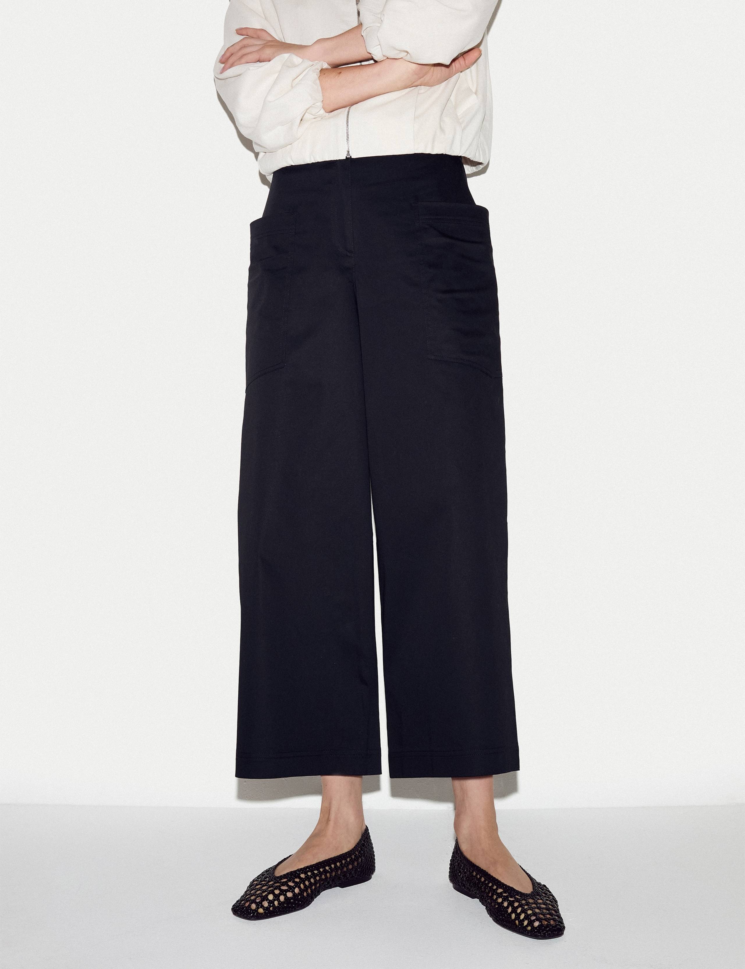 Cotton Rich Tailored Ankle Grazer Trousers